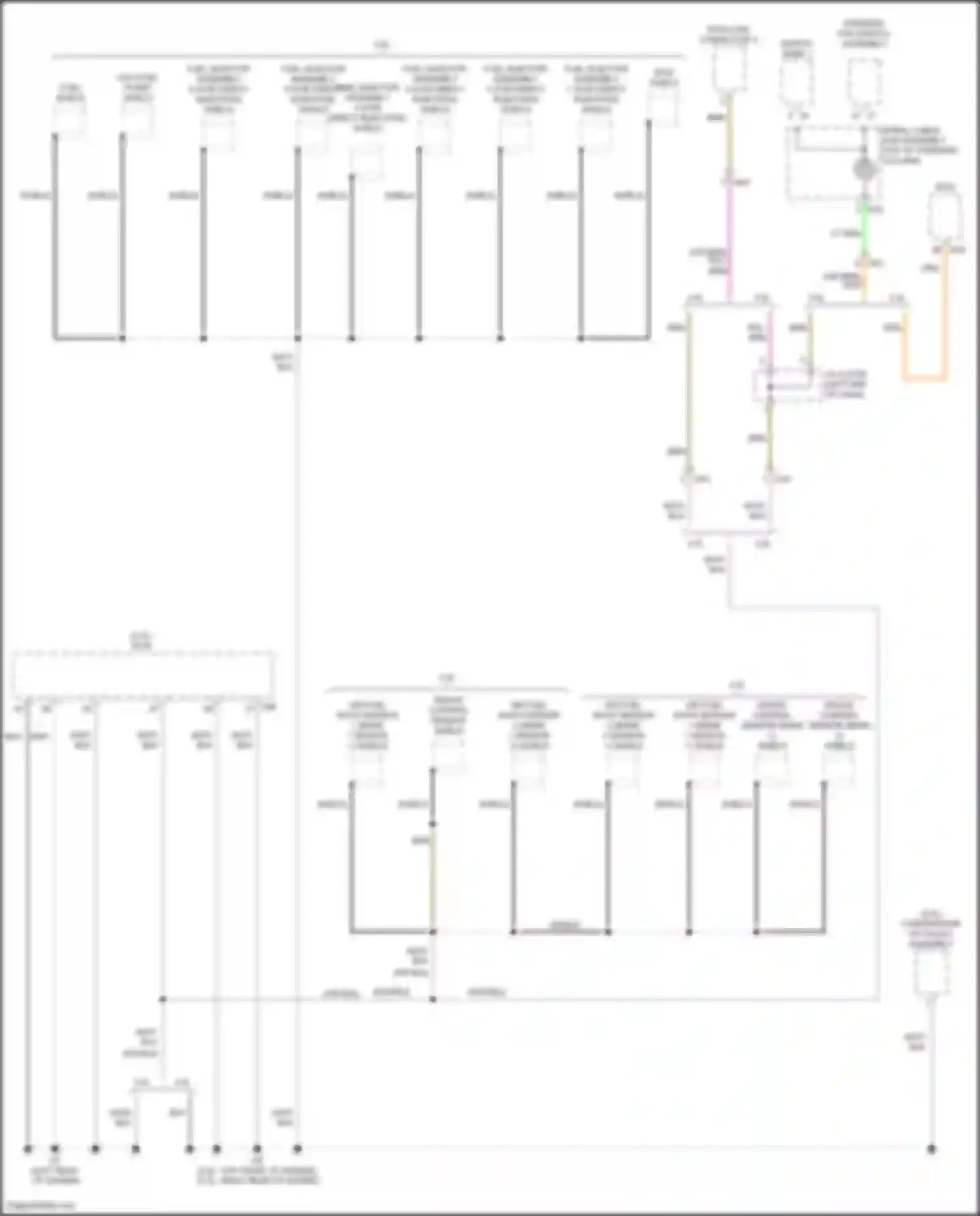 Camry Toyota XV70 facelift (2020-2024): Ground distribution circuit, except hybrid (4 of 6)