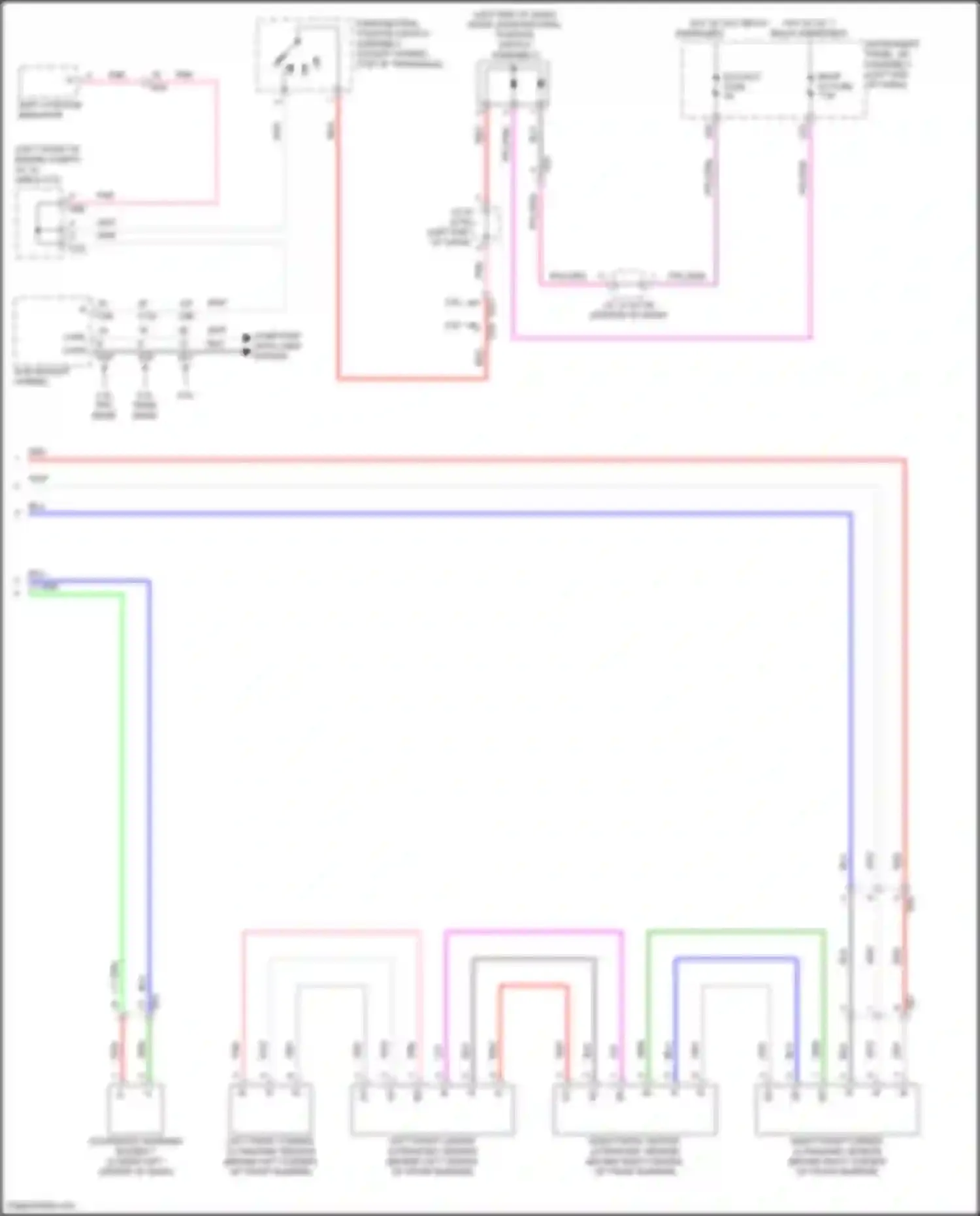 Camry Toyota XV70 facelift (2020-2024): Rear sonar circuit (2 of 2)