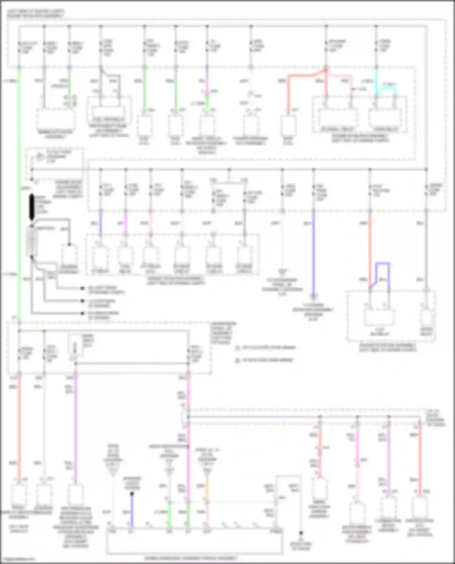 Camry Toyota XV70 facelift (2020-2024): Power distribution circuit, except hybrid (1 of 7)