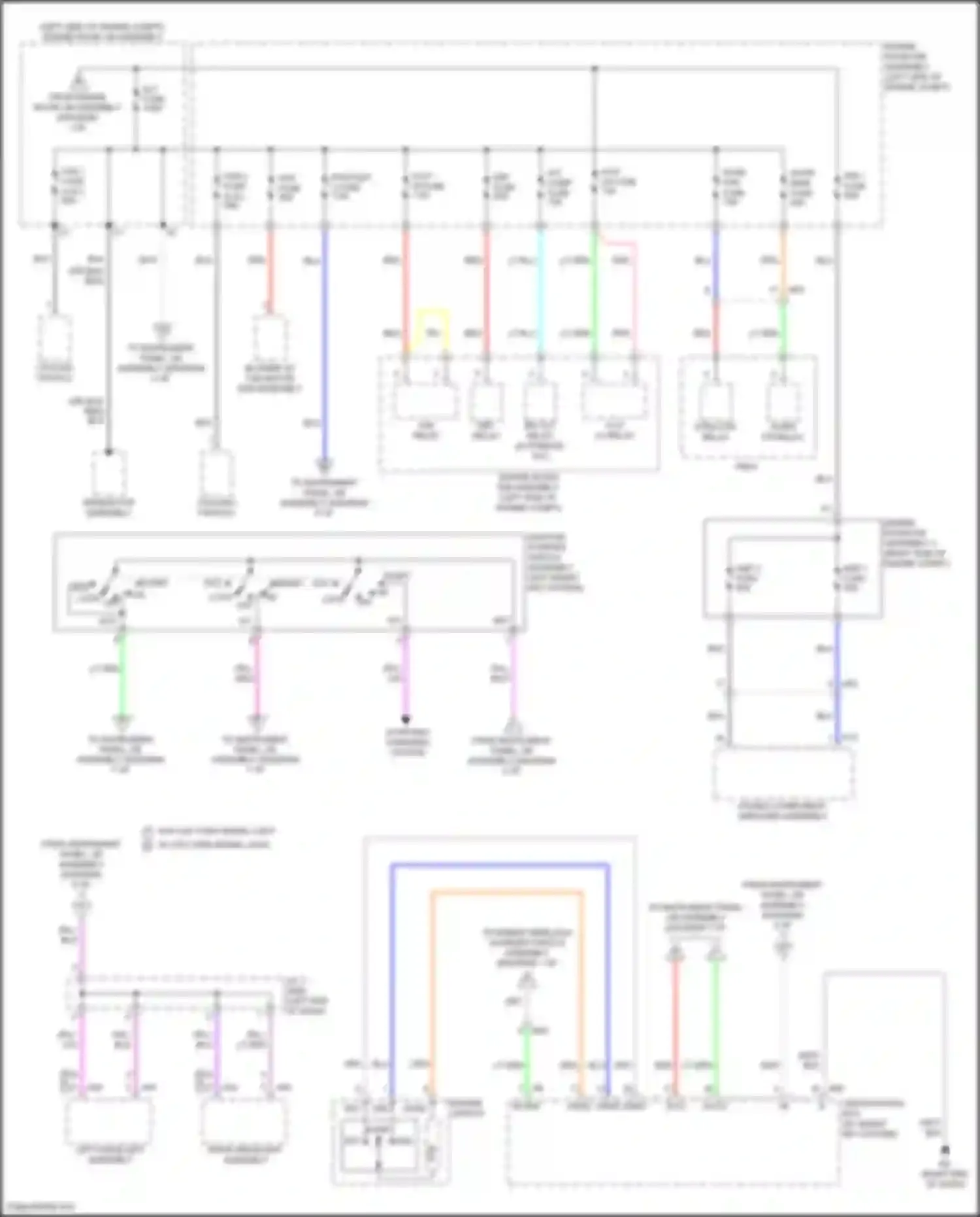 Camry Toyota XV70 facelift (2020-2024): Power distribution circuit, except hybrid (2 of 7)