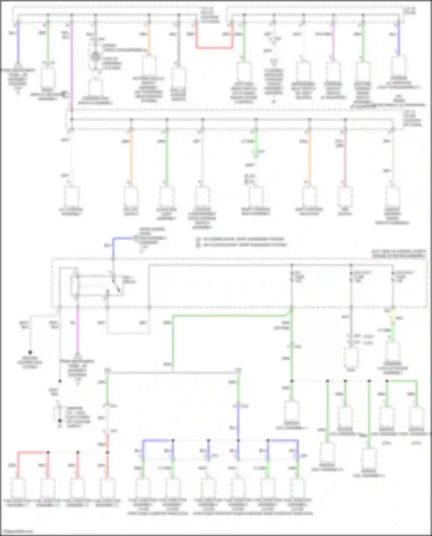 Camry Toyota XV70 facelift (2020-2024): Power distribution circuit, except hybrid (6 of 7)
