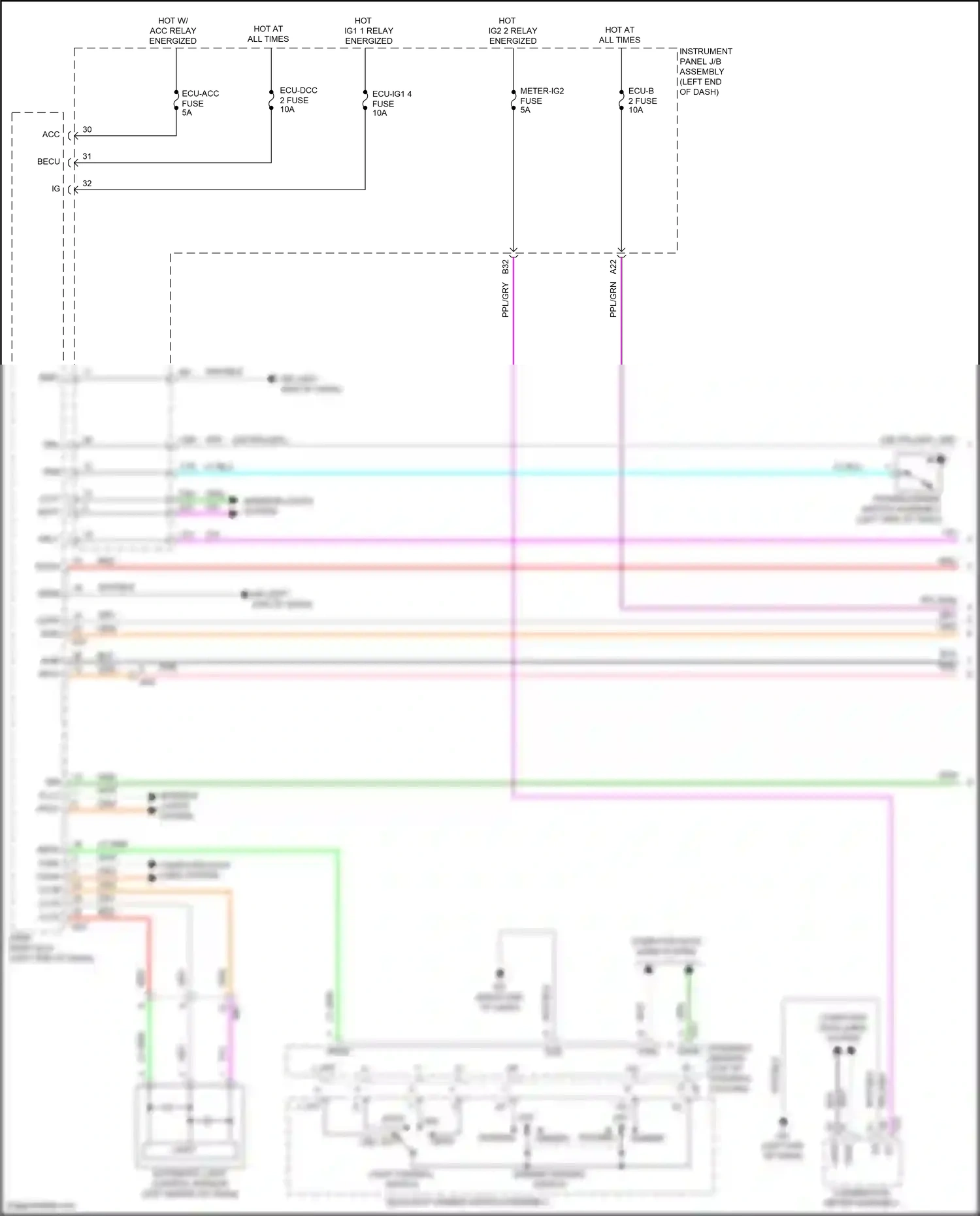 Wiring diagram automatic light control sensor for Toyota Camry XV70 facelift (2020-2024) (3 of 4)