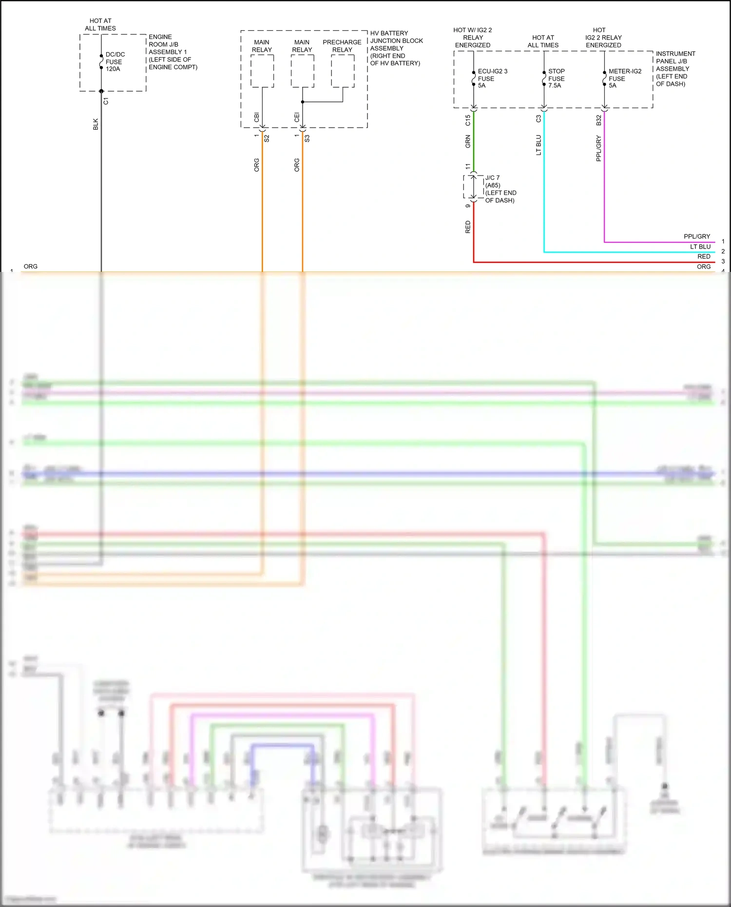 Wiring diagram computer data lines system for Toyota Camry XV70 facelift (2020-2024) (102 of 133)