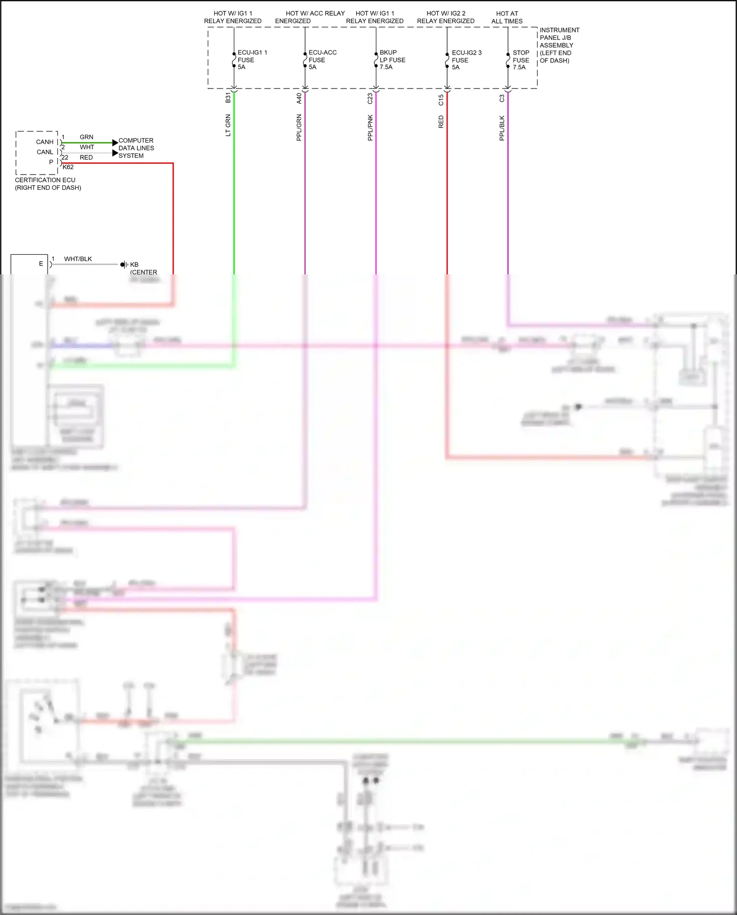 Wiring diagram computer data lines system for Toyota Camry XV70 facelift (2020-2024) (88 of 133)