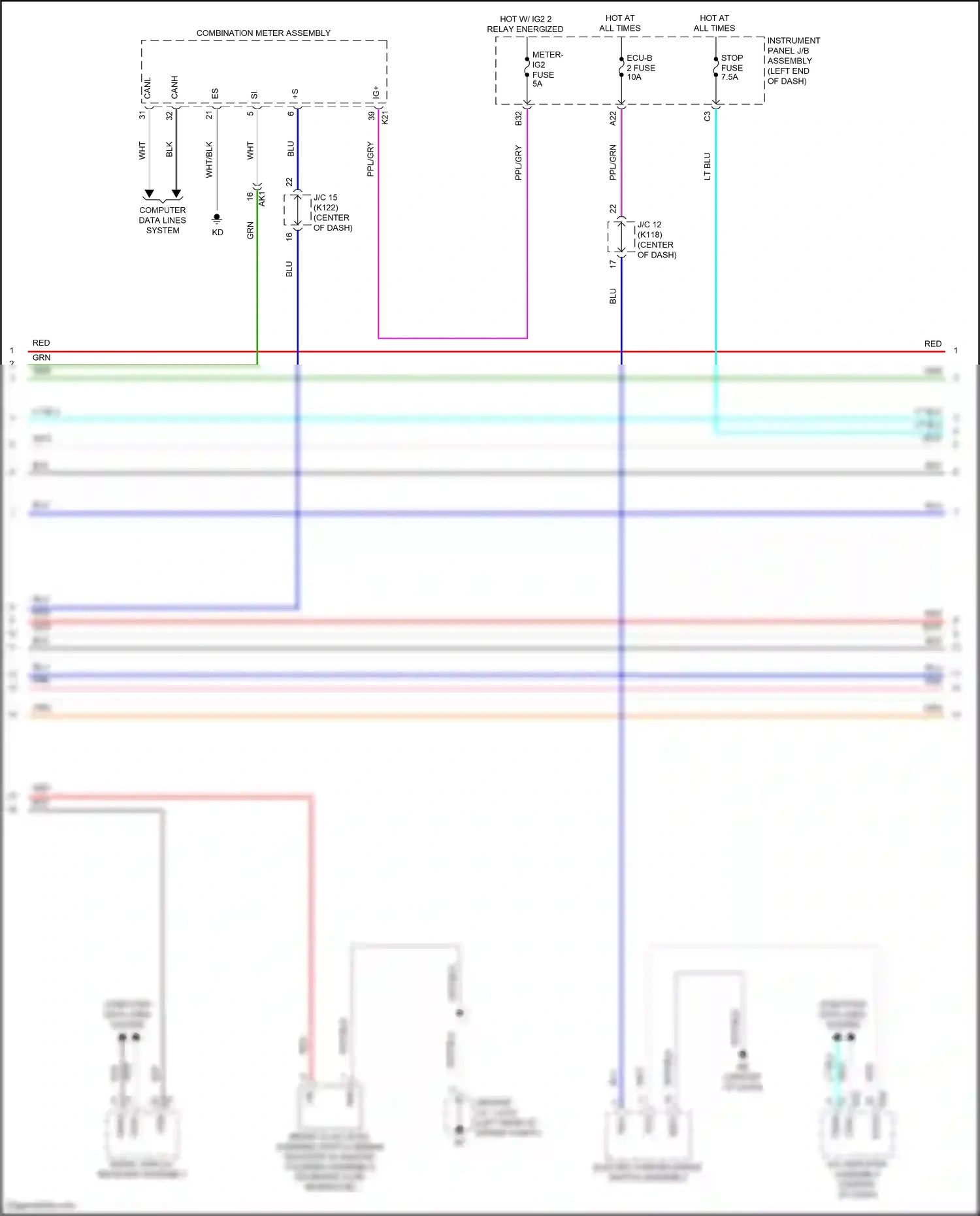 Wiring diagram computer data lines system for Toyota Camry XV70 facelift (2020-2024) (81 of 133)