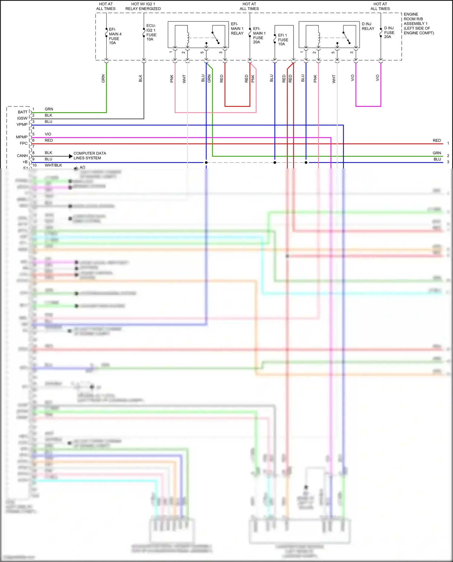 Wiring diagram computer data lines system for Toyota Camry XV70 facelift (2020-2024) (109 of 133)