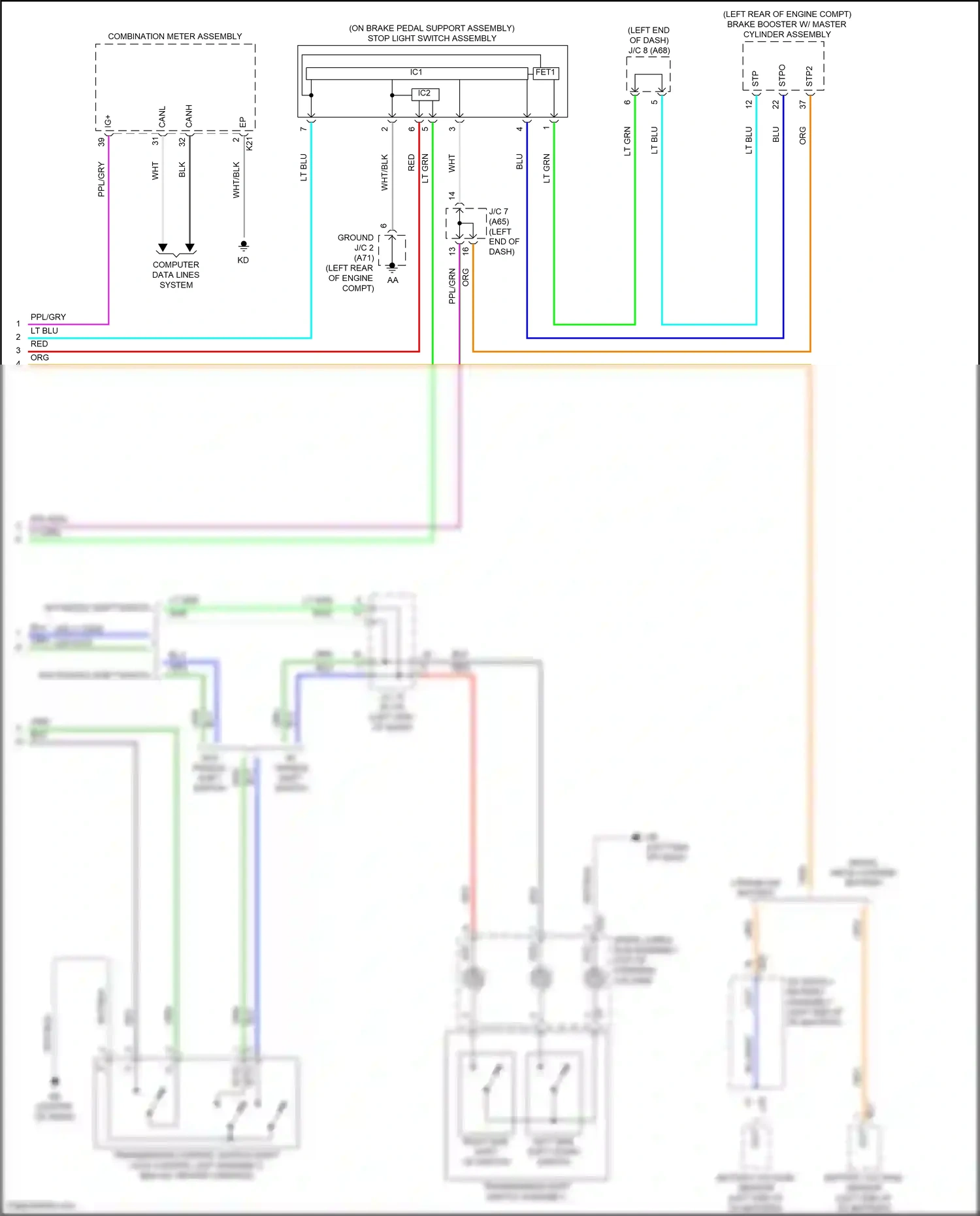 Wiring diagram computer data lines system for Toyota Camry XV70 facelift (2020-2024) (103 of 133)
