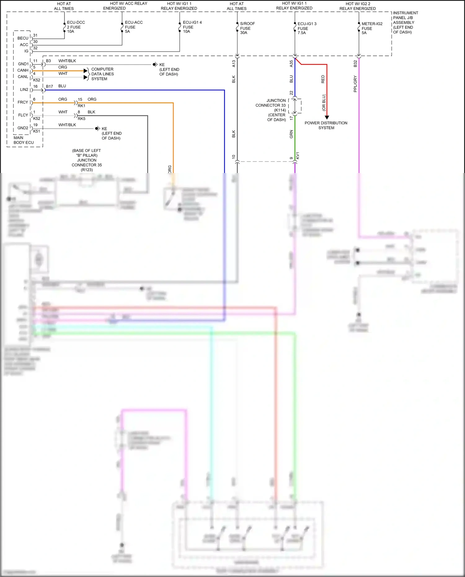 Wiring diagram computer data lines system for Toyota Camry XV70 facelift (2020-2024) (68 of 133)