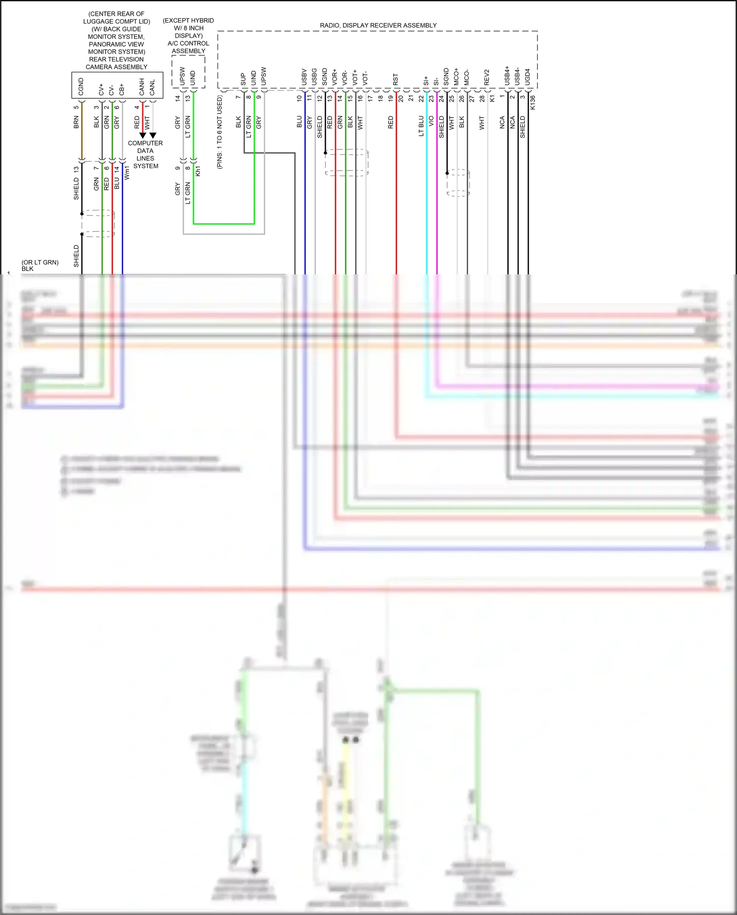Wiring diagram computer data lines system for Toyota Camry XV70 facelift (2020-2024) (15 of 133)