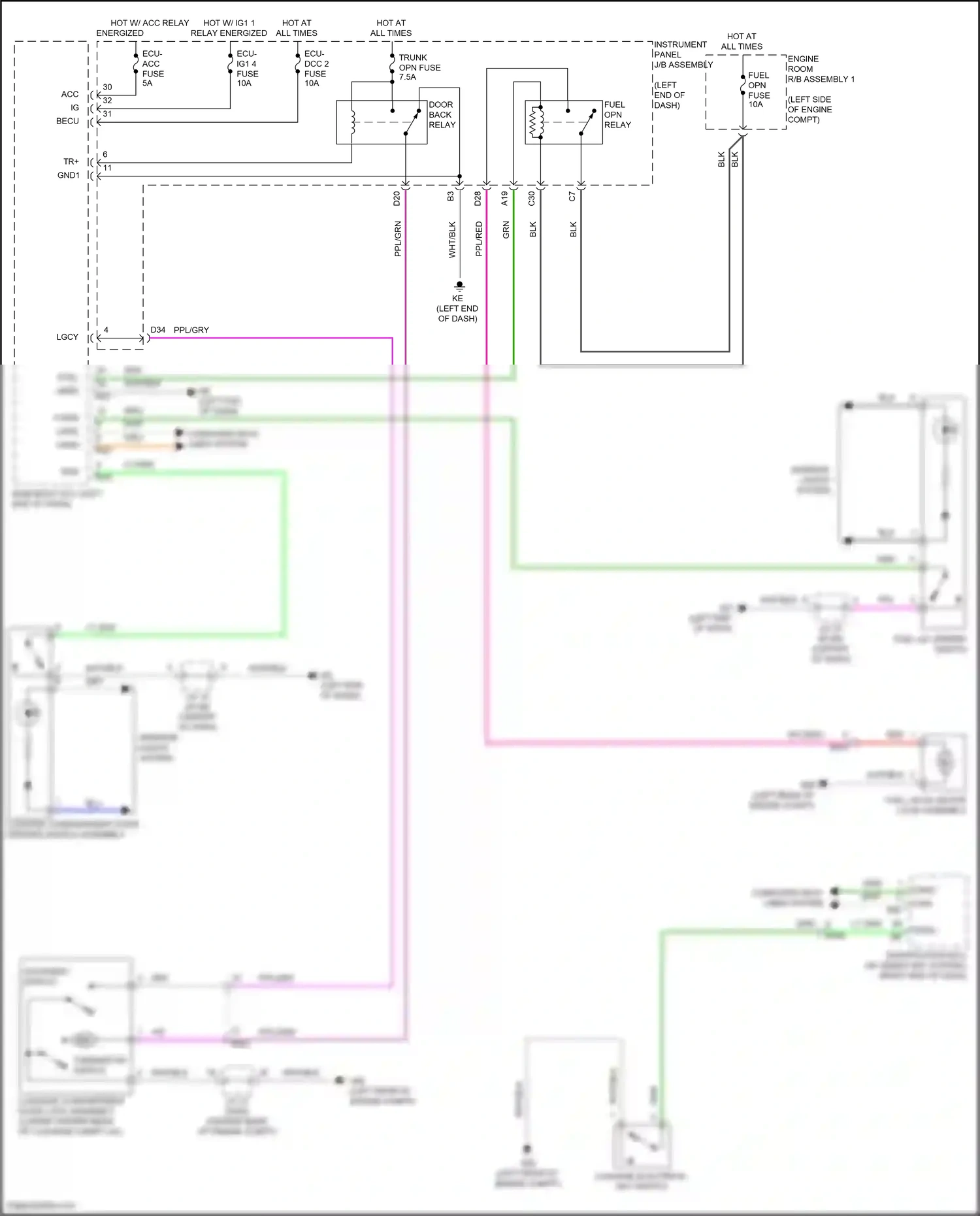 Wiring diagram computer data lines system for Toyota Camry XV70 facelift (2020-2024) (49 of 133)