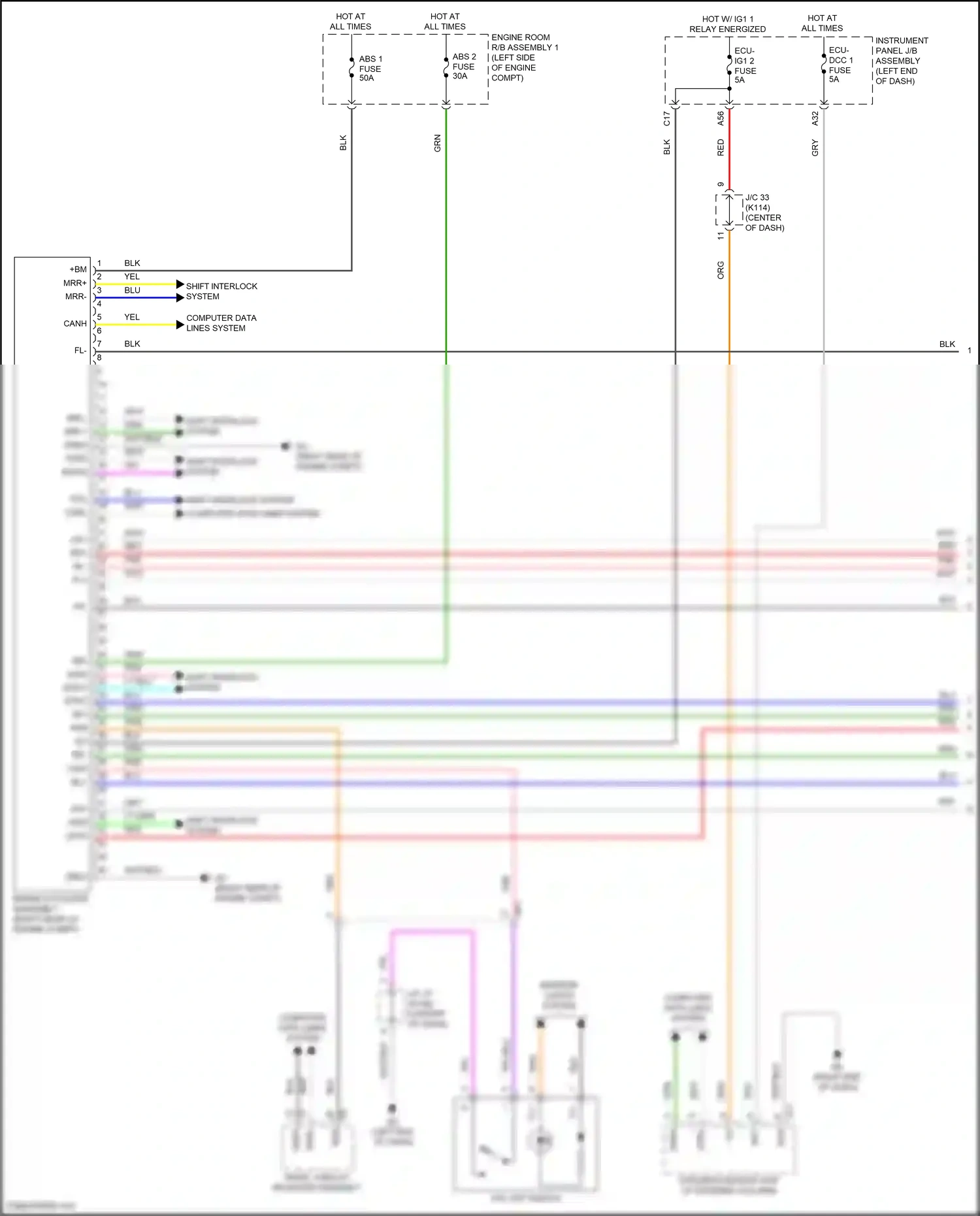 Wiring diagram computer data lines system for Toyota Camry XV70 facelift (2020-2024) (91 of 133)