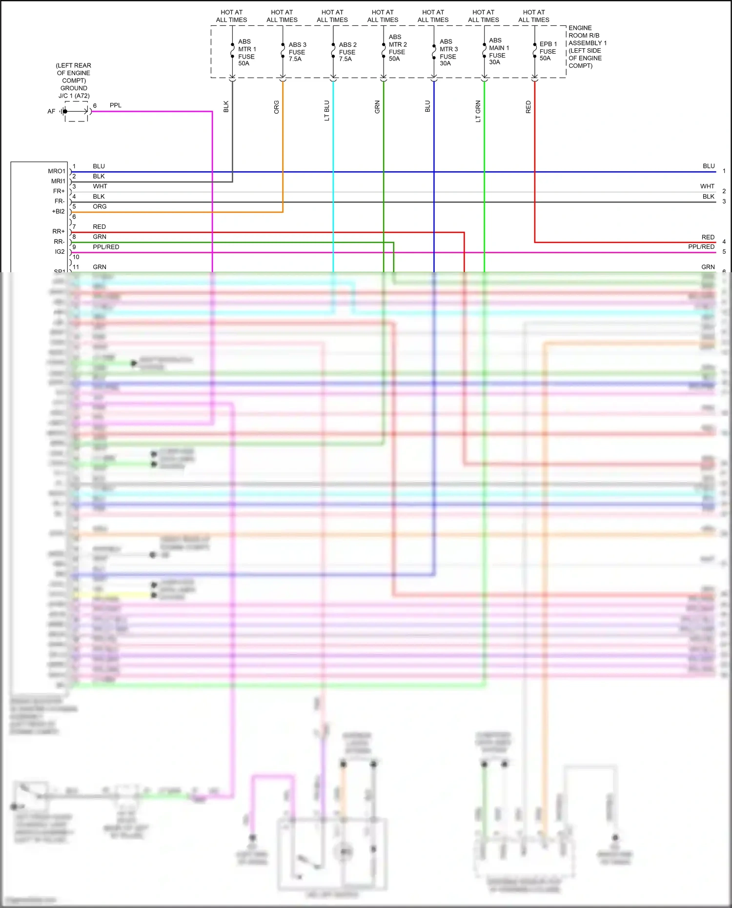 Wiring diagram computer data lines system for Toyota Camry XV70 facelift (2020-2024) (96 of 133)