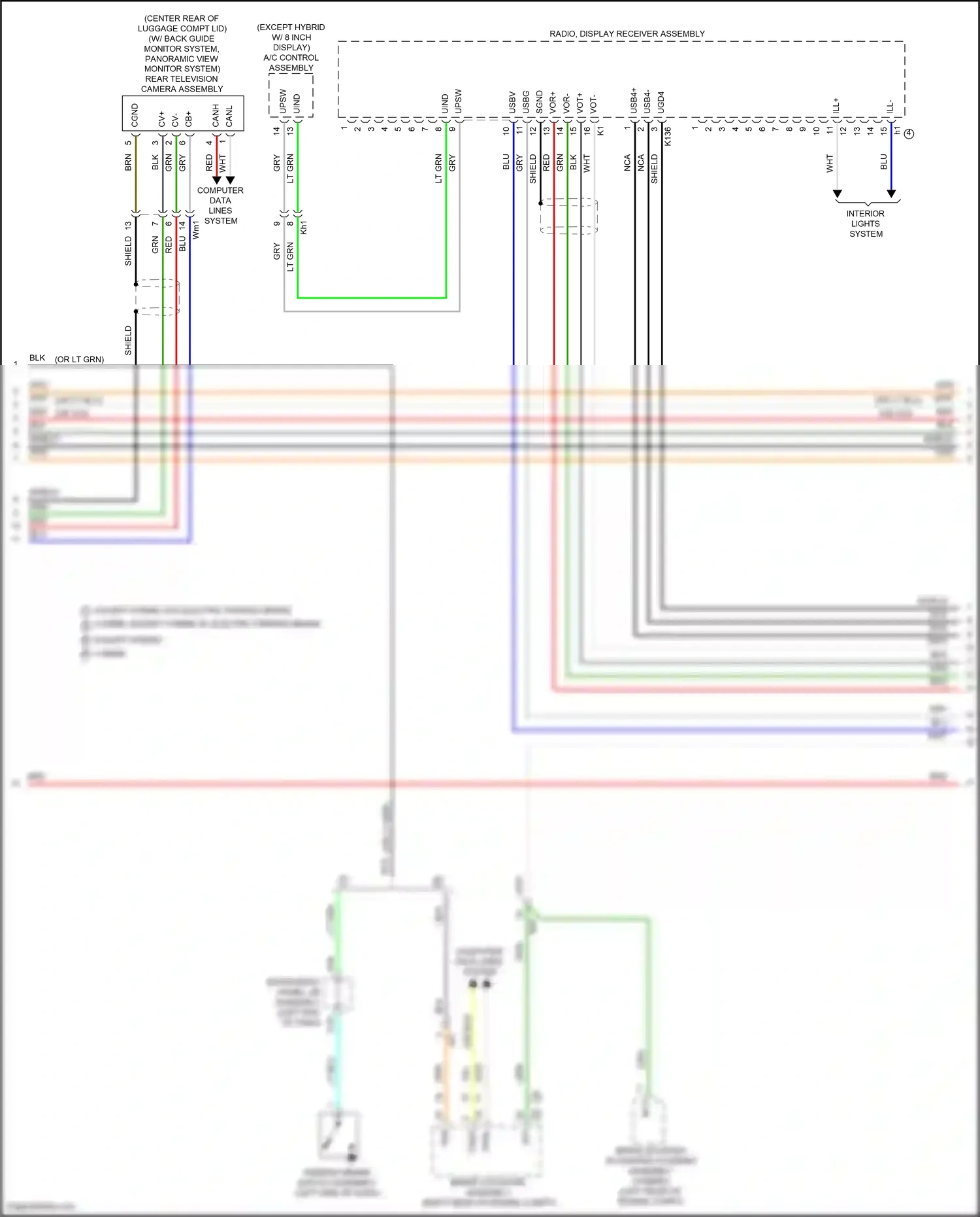 Wiring diagram computer data lines system for Toyota Camry XV70 facelift (2020-2024) (12 of 133)