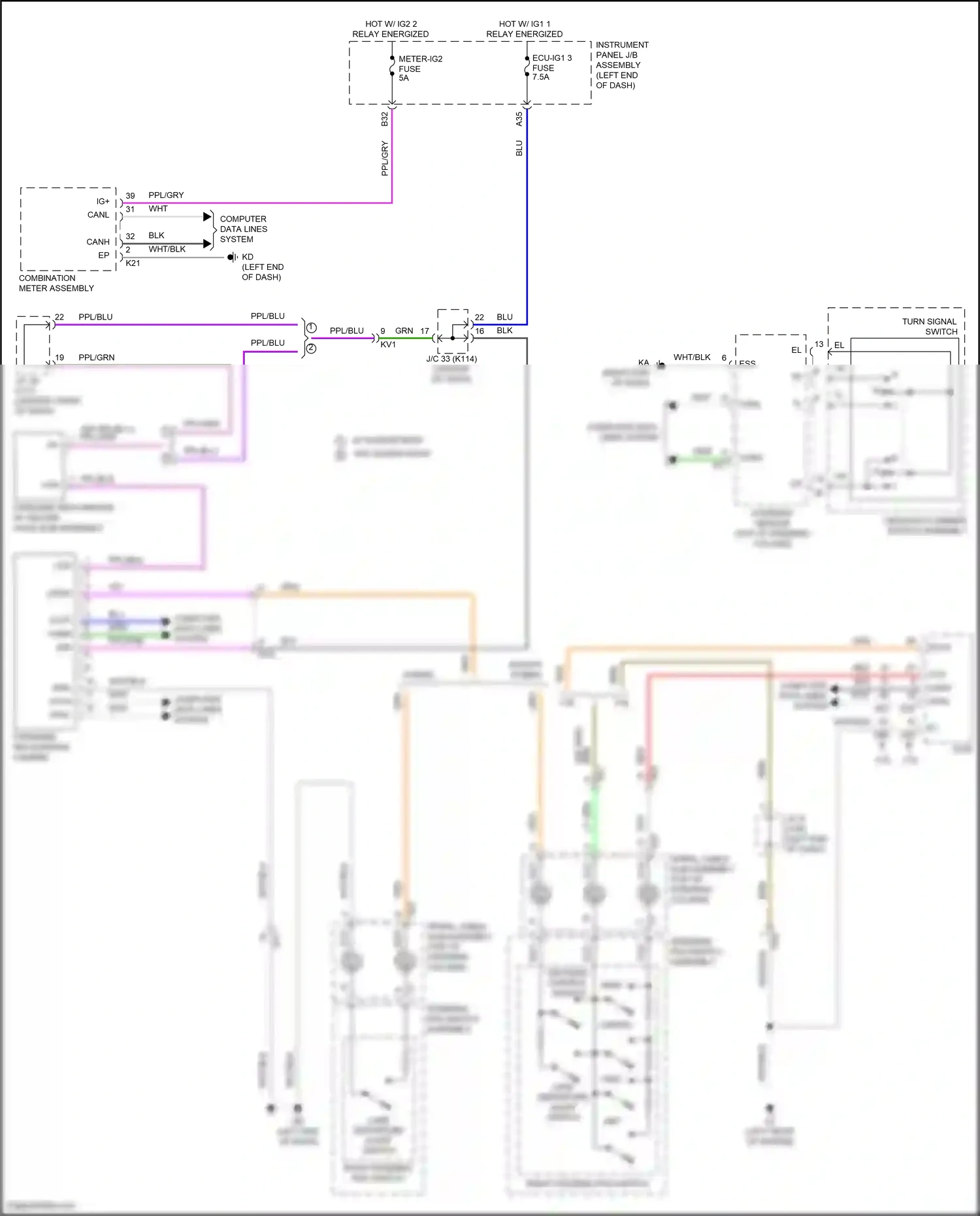 Wiring diagram computer data lines system for Toyota Camry XV70 facelift (2020-2024) (26 of 133)