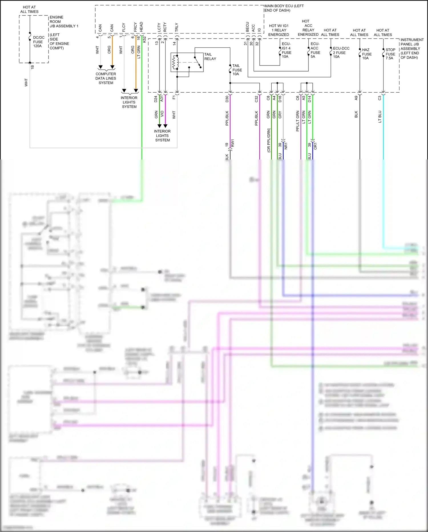 Wiring diagram computer data lines system for Toyota Camry XV70 facelift (2020-2024) (63 of 133)