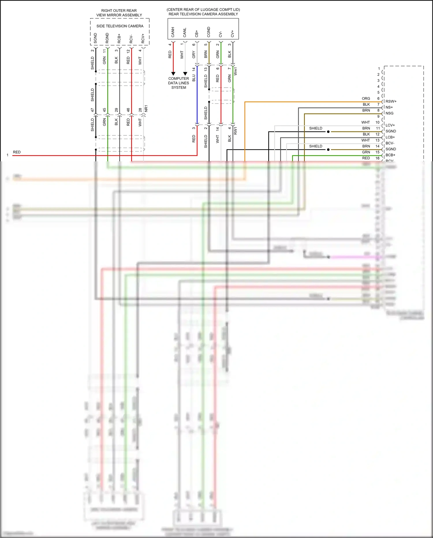 Wiring diagram computer data lines system for Toyota Camry XV70 facelift (2020-2024) (29 of 133)
