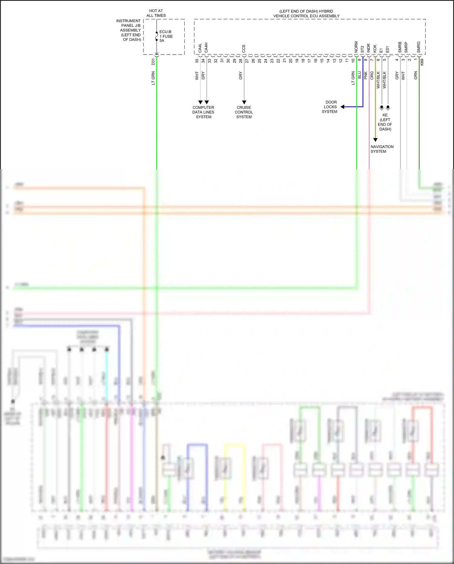 Wiring diagram computer data lines system for Toyota Camry XV70 facelift (2020-2024) (117 of 133)