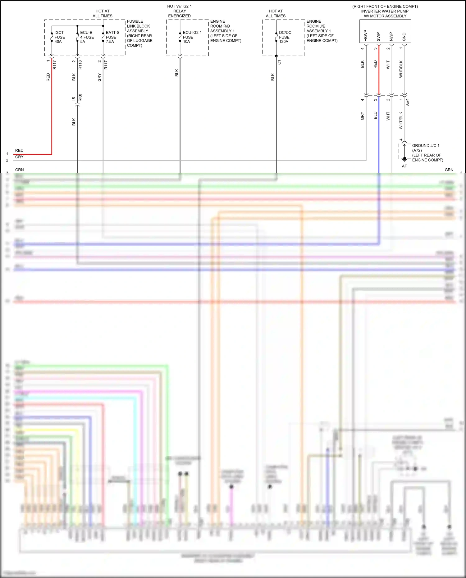 Wiring diagram computer data lines system for Toyota Camry XV70 facelift (2020-2024) (126 of 133)