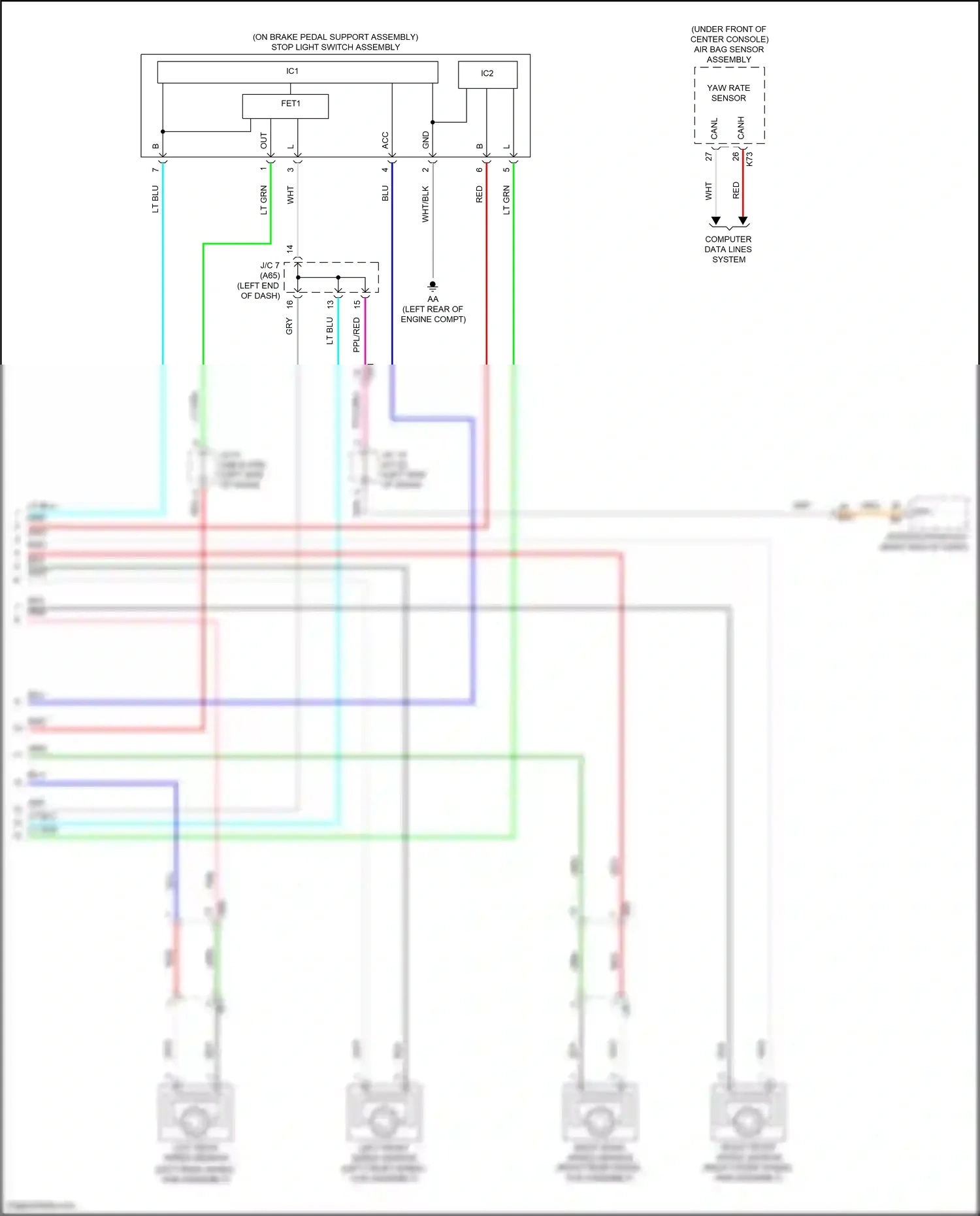 Wiring diagram computer data lines system for Toyota Camry XV70 facelift (2020-2024) (93 of 133)