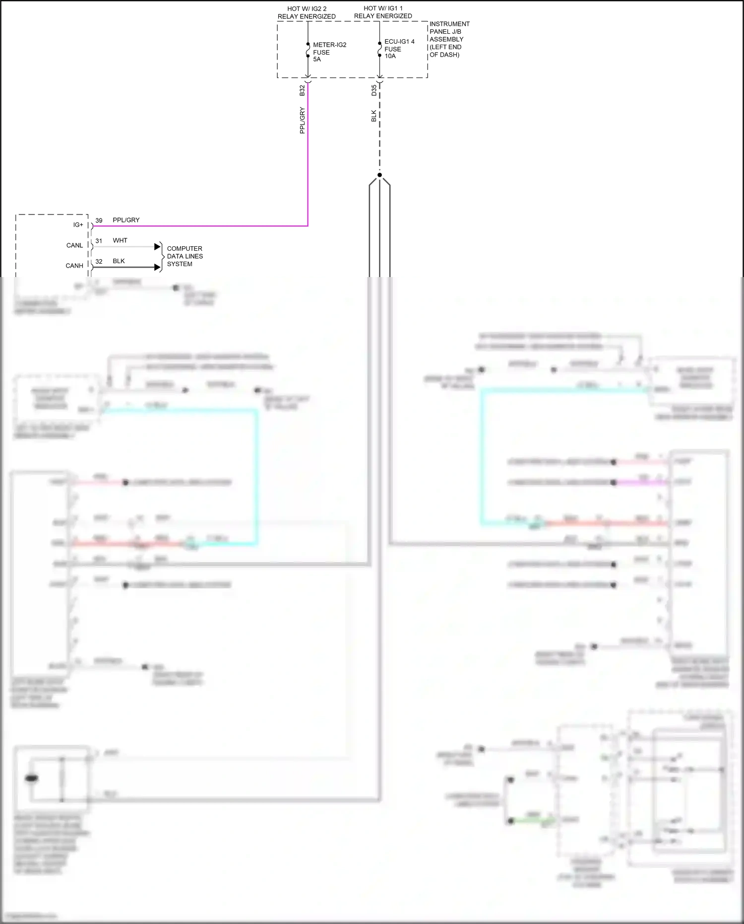 Wiring diagram computer data lines system for Toyota Camry XV70 facelift (2020-2024) (21 of 133)