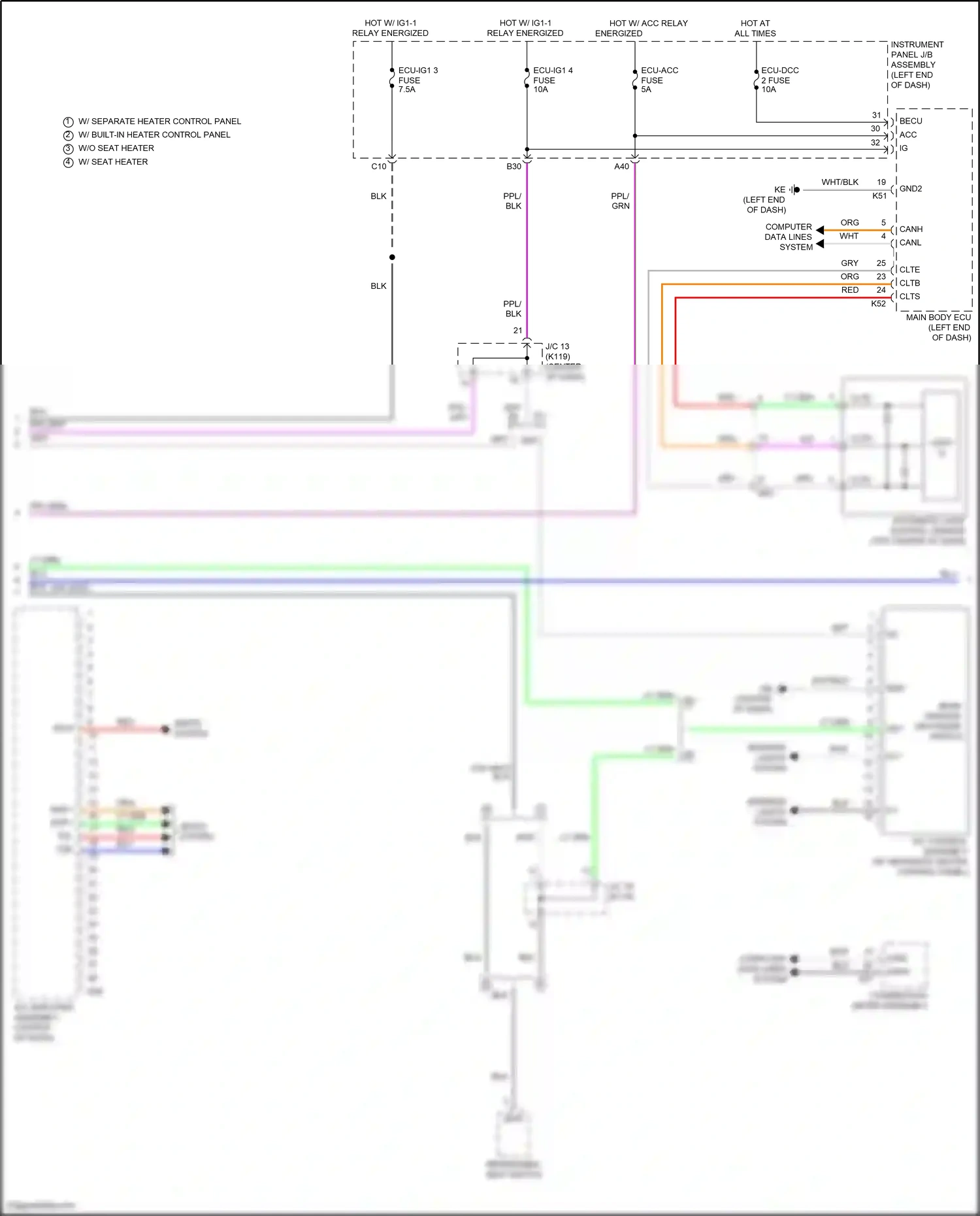 Wiring diagram computer data lines system for Toyota Camry XV70 facelift (2020-2024) (76 of 133)