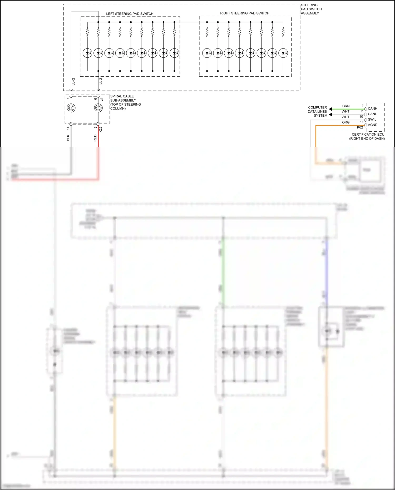 Wiring diagram computer data lines system for Toyota Camry XV70 facelift (2020-2024) (86 of 133)