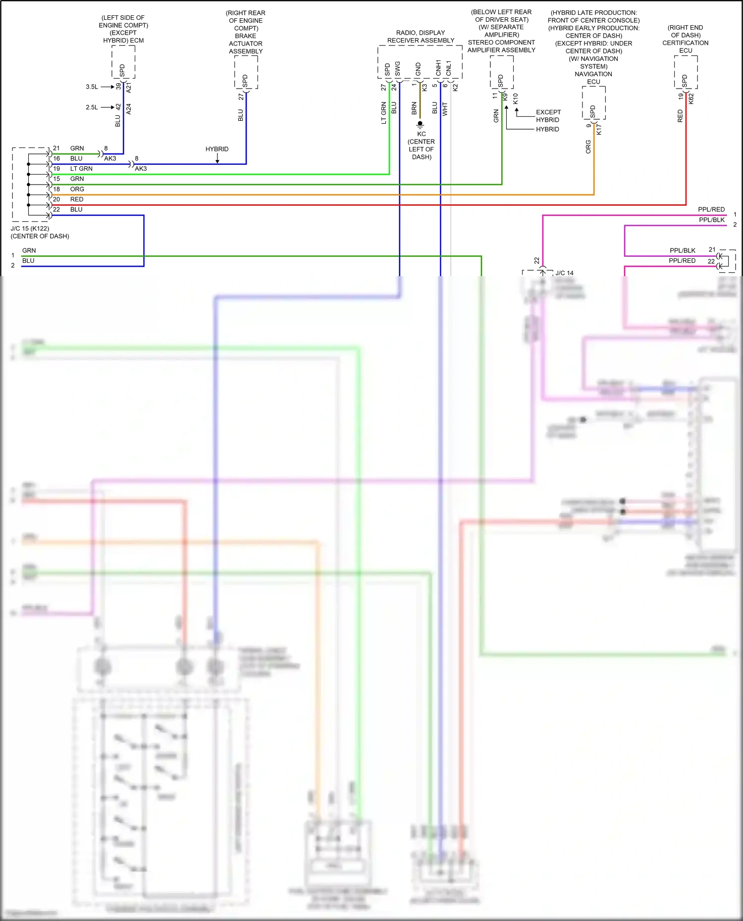 Wiring diagram computer data lines system for Toyota Camry XV70 facelift (2020-2024) (24 of 133)