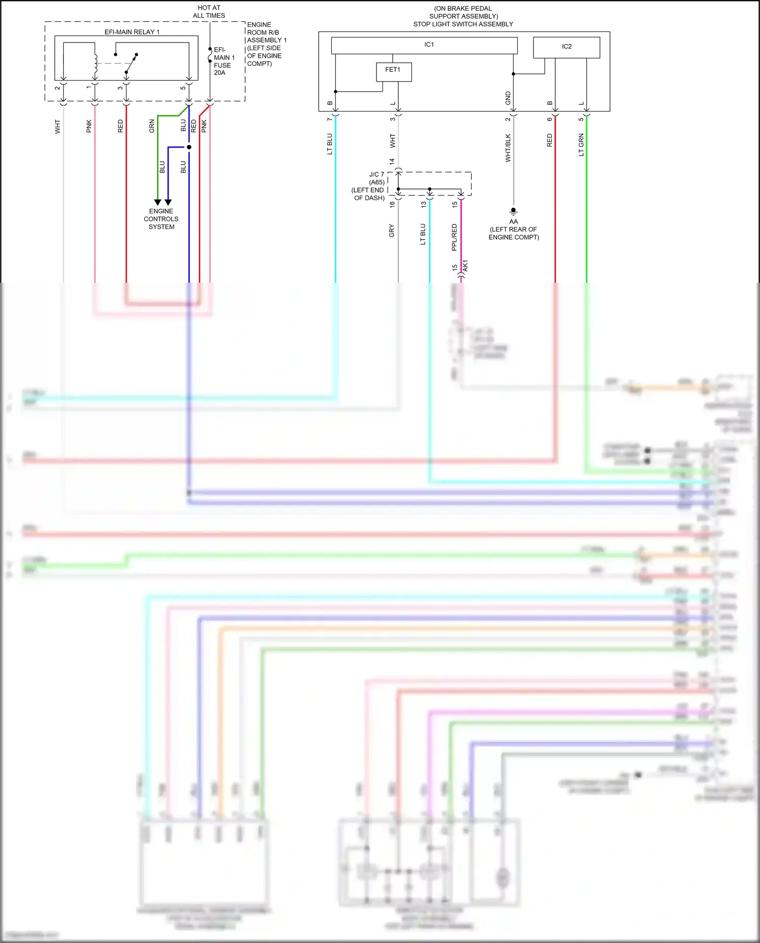 Wiring diagram computer data lines system for Toyota Camry XV70 facelift (2020-2024) (123 of 133)