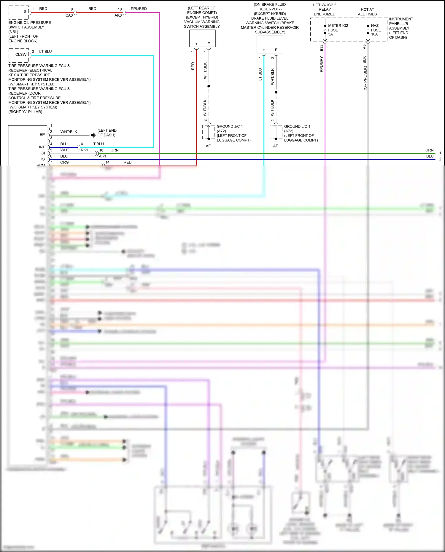 Wiring diagram engine controls system for Toyota Camry XV70 facelift (2020-2024) (6 of 7)