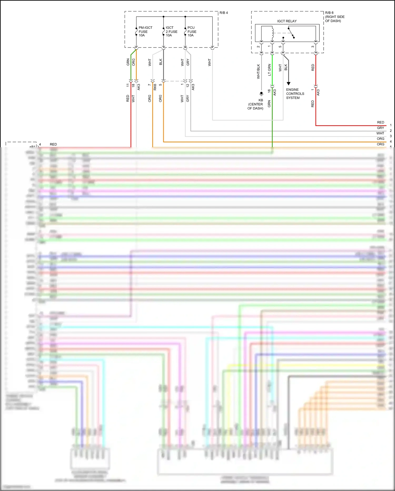 Wiring diagram engine controls system for Toyota Camry XV70 facelift (2020-2024) (2 of 7)