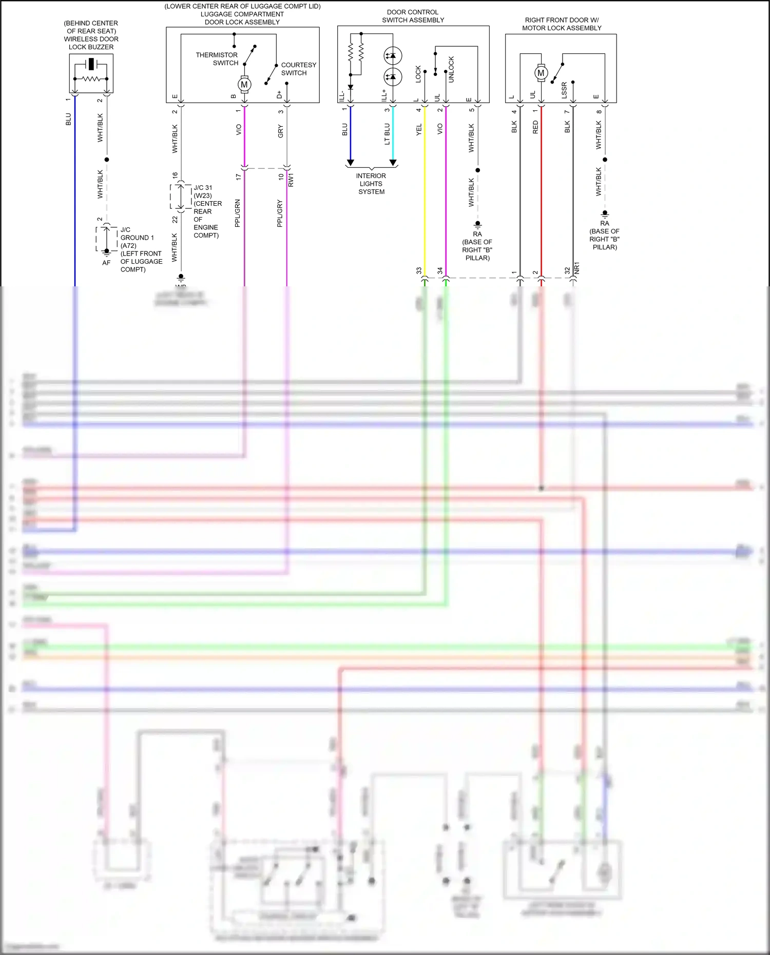 Wiring diagram multiplex network master switch assembly for Toyota Camry XV70 facelift (2020-2024) (1 of 14)
