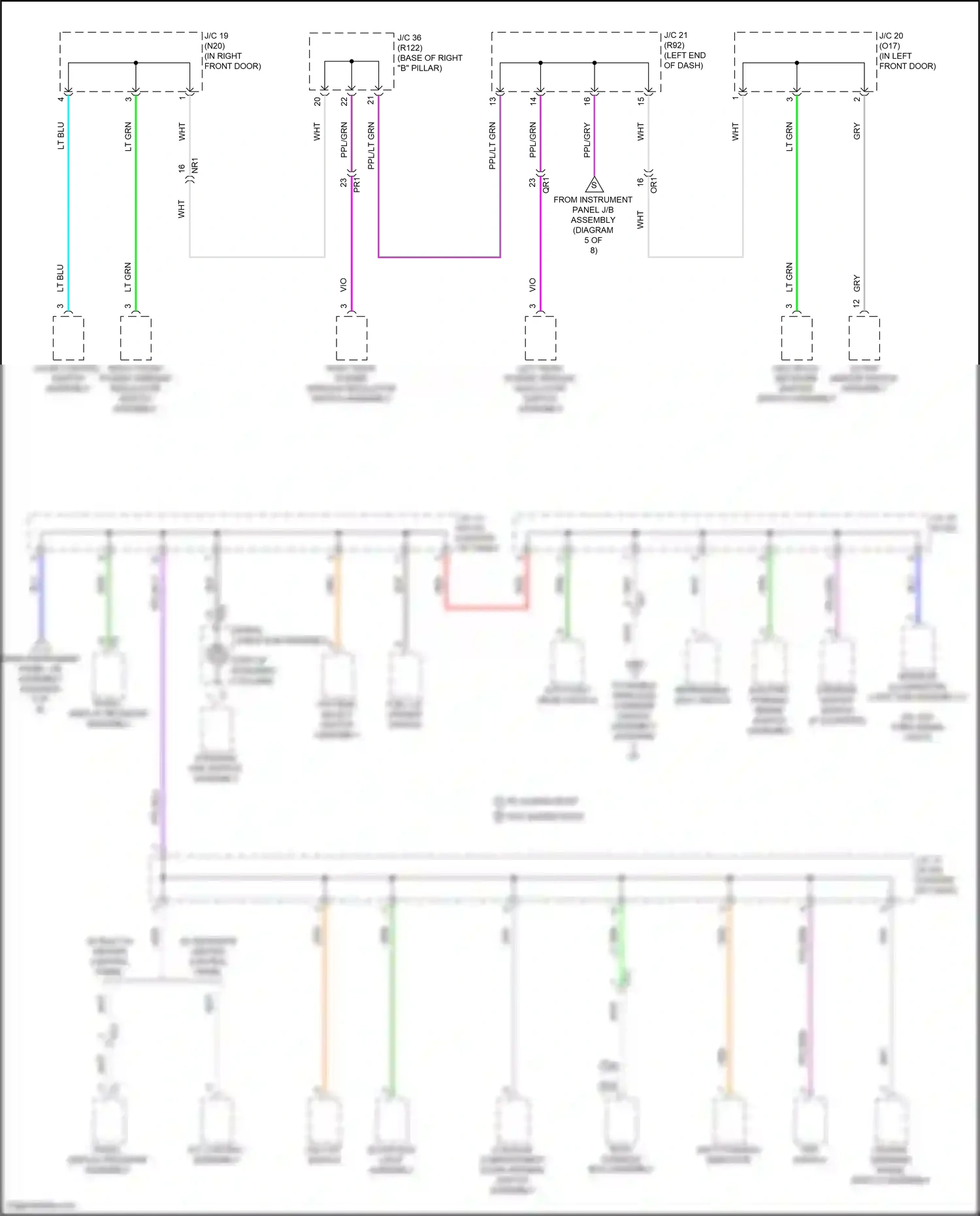 Wiring diagram pattern select switch assembly for Toyota Camry XV70 facelift (2020-2024) (7 of 7)
