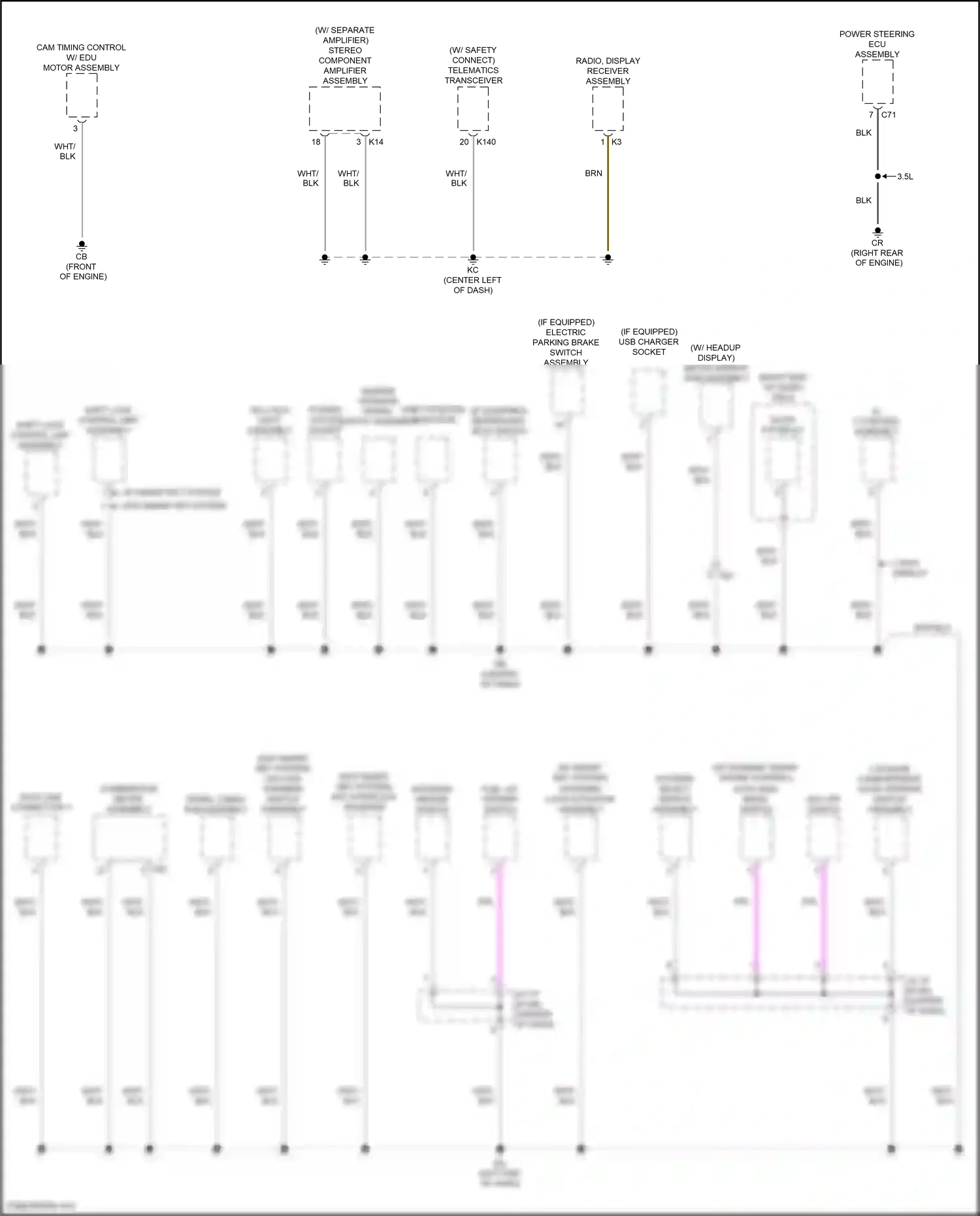 Wiring diagram pattern select switch assembly for Toyota Camry XV70 facelift (2020-2024) (1 of 7)