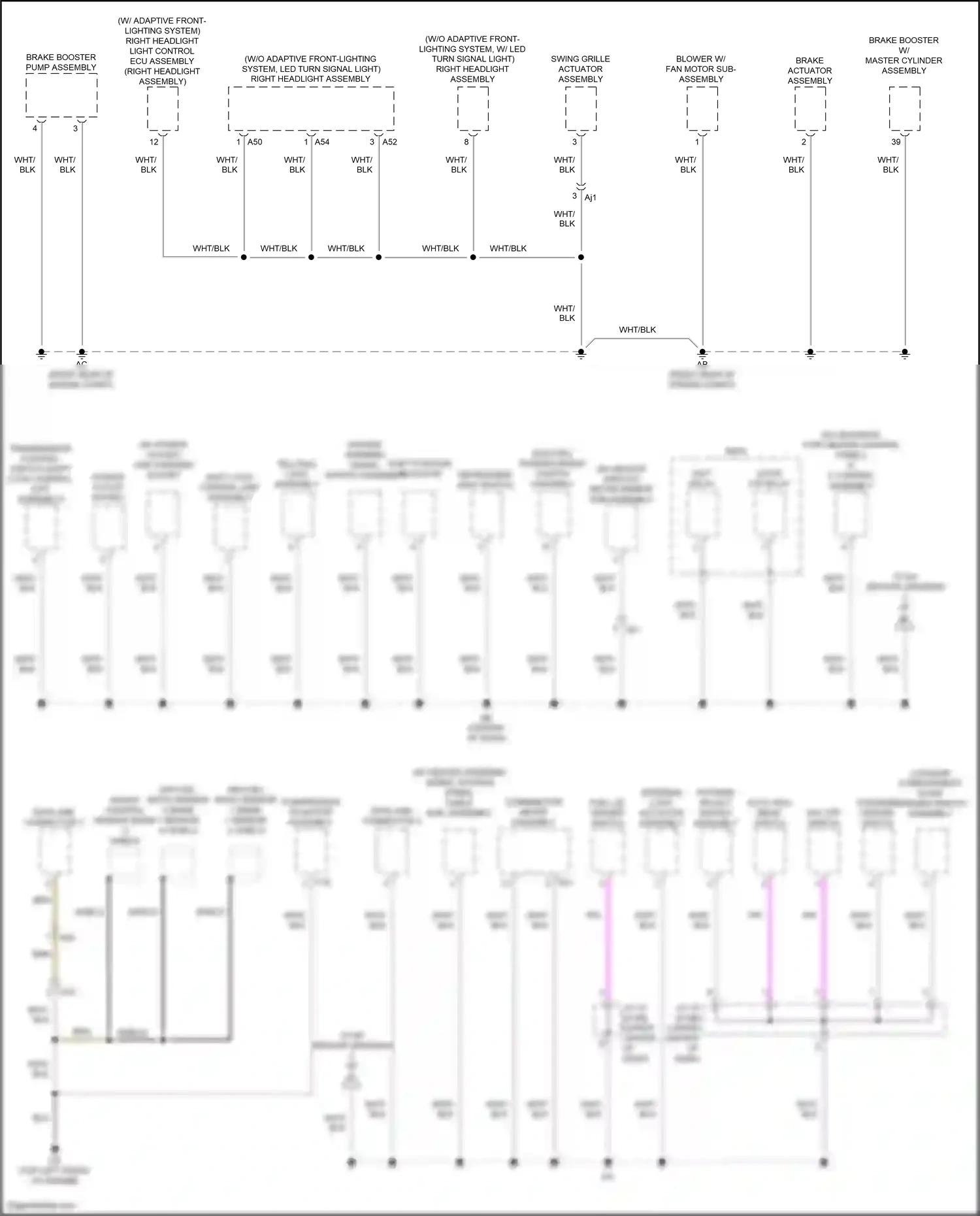 Wiring diagram pattern select switch assembly for Toyota Camry XV70 facelift (2020-2024) (2 of 7)