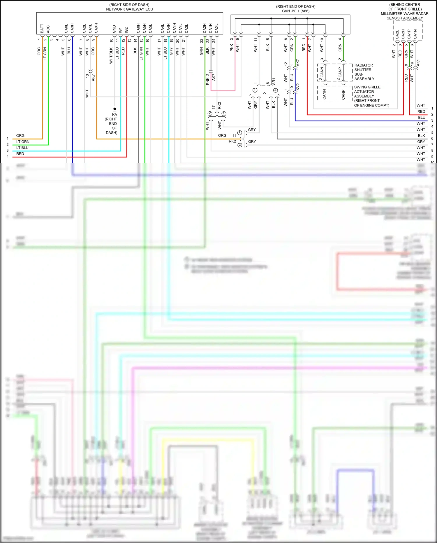 Car Wiring Diagrams for Camry Toyota XV70 (2017-2021): Computer data lines circuit, hybrid (2 of 4)