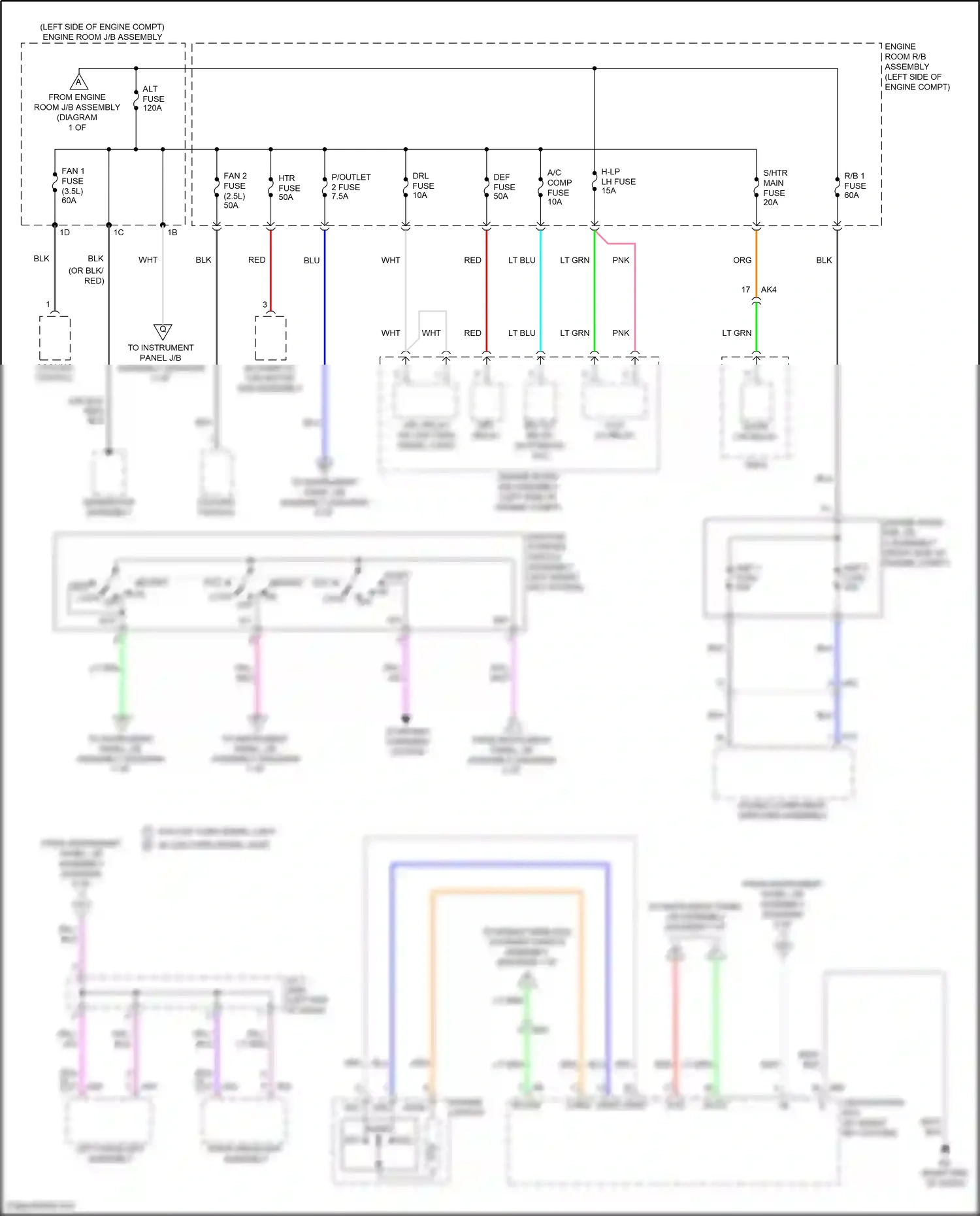 Wiring diagram automatic a/c for Toyota Camry XV70 (2017-2021) (1 of 1)