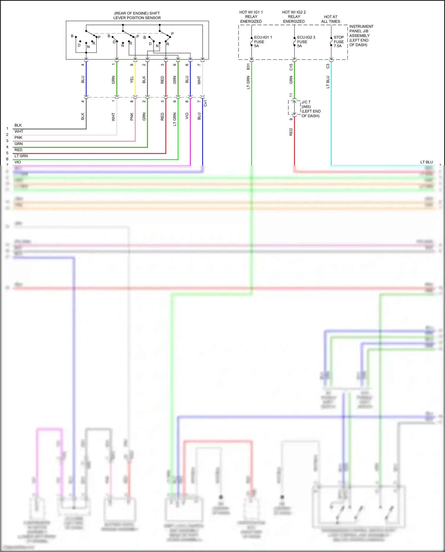 Wiring diagram battery state sensor assembly for Toyota Camry XV70 (2017-2021) (3 of 4)