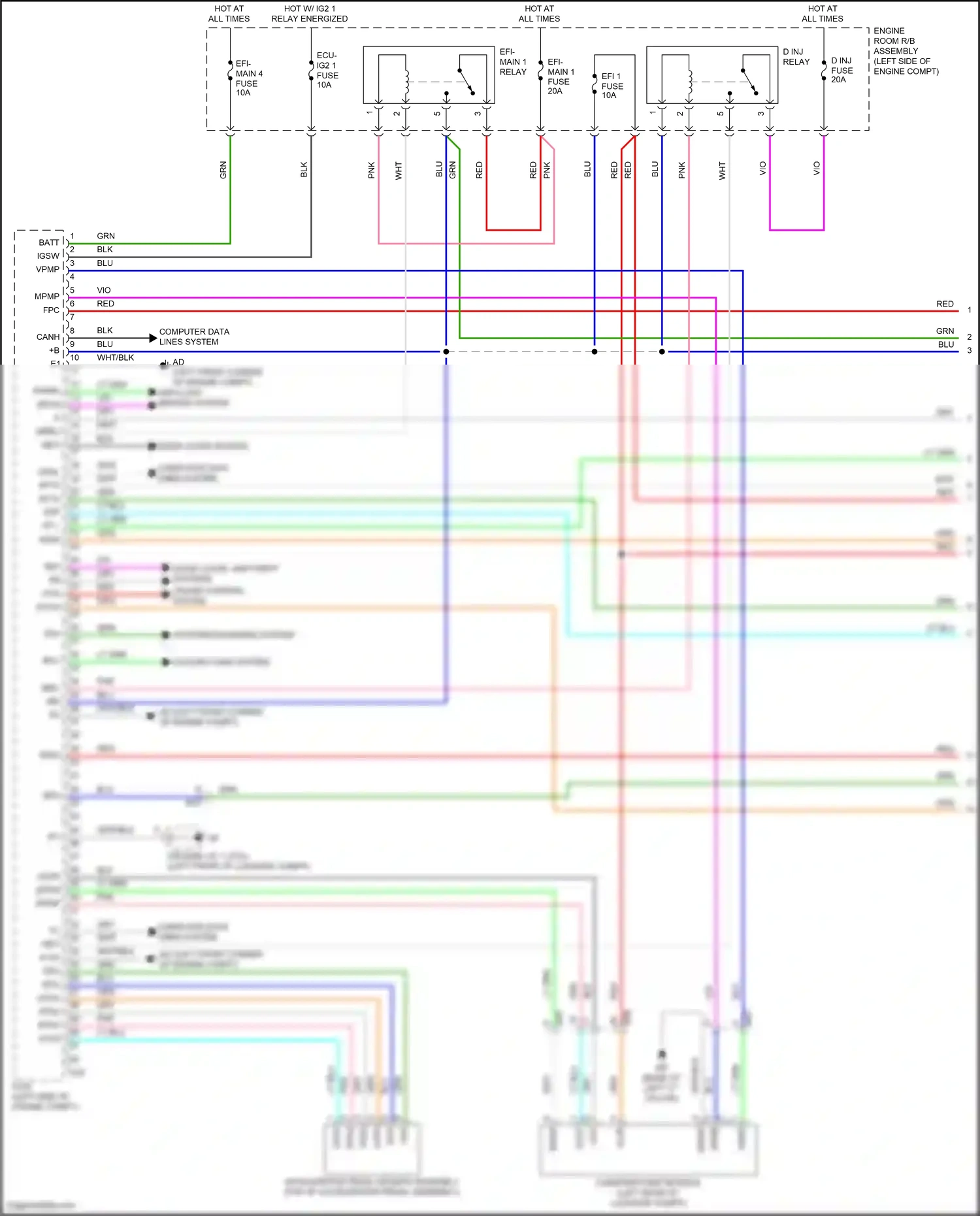 Wiring diagram computer data lines system for Toyota Camry XV70 (2017-2021) (111 of 127)