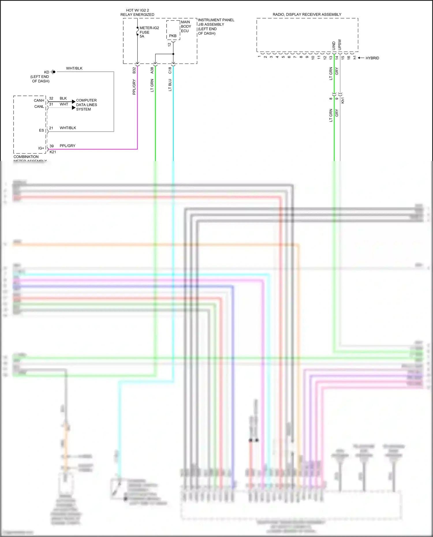 Wiring diagram computer data lines system for Toyota Camry XV70 (2017-2021) (22 of 127)