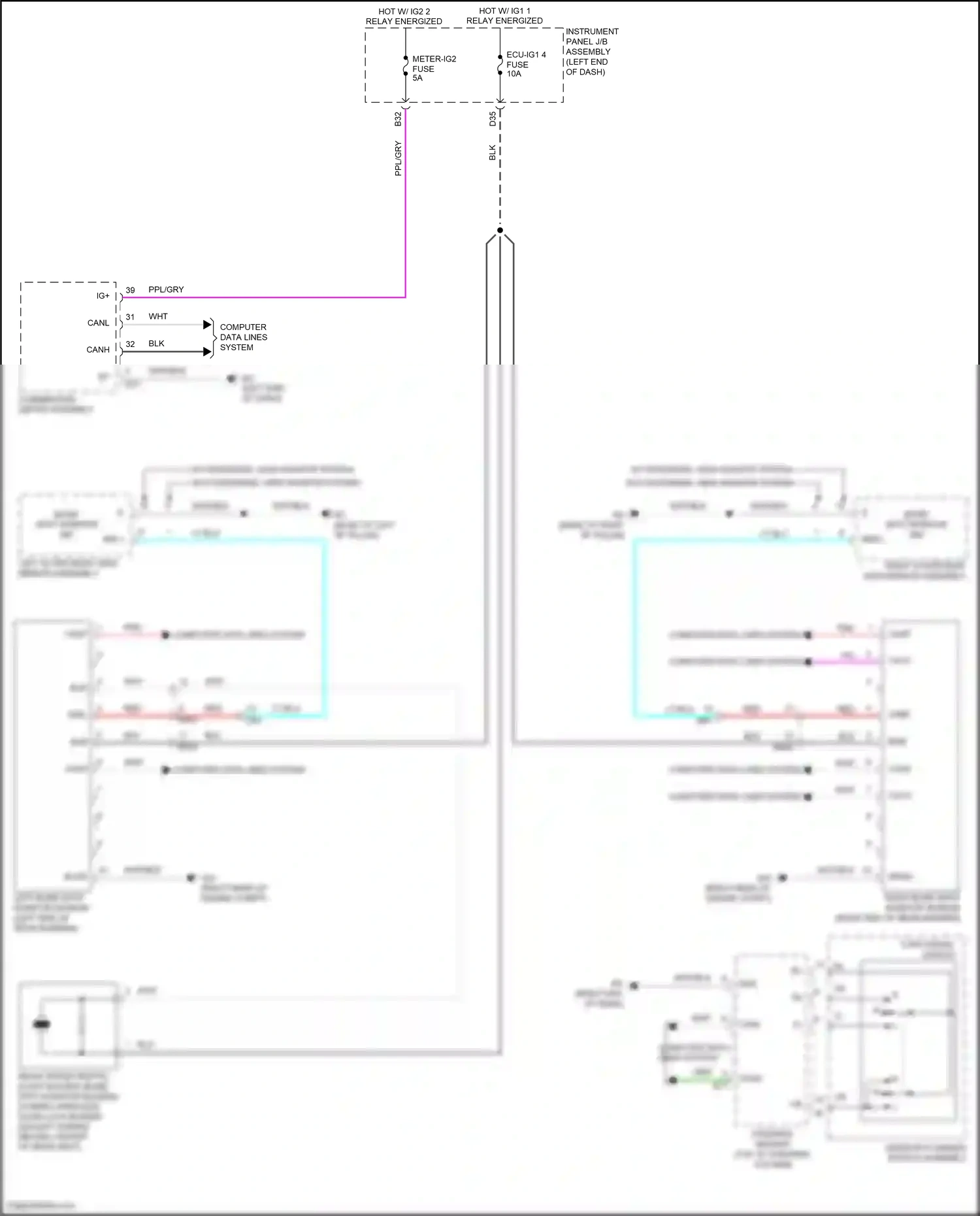 Wiring diagram computer data lines system for Toyota Camry XV70 (2017-2021) (31 of 127)
