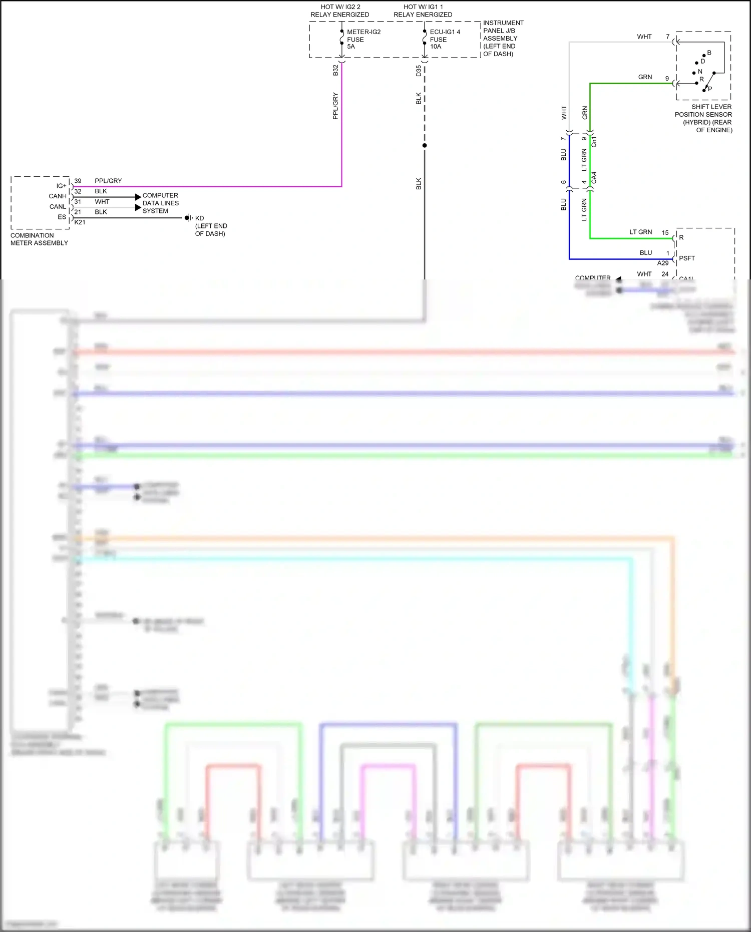 Wiring diagram computer data lines system for Toyota Camry XV70 (2017-2021) (26 of 127)