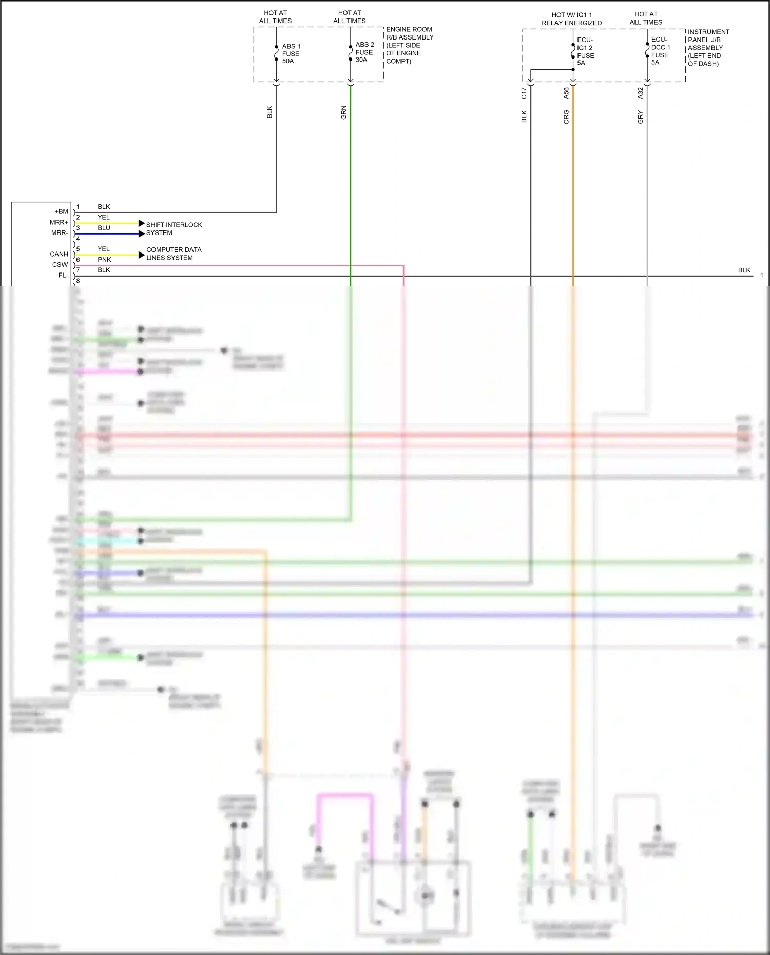 Wiring diagram computer data lines system for Toyota Camry XV70 (2017-2021) (51 of 127)