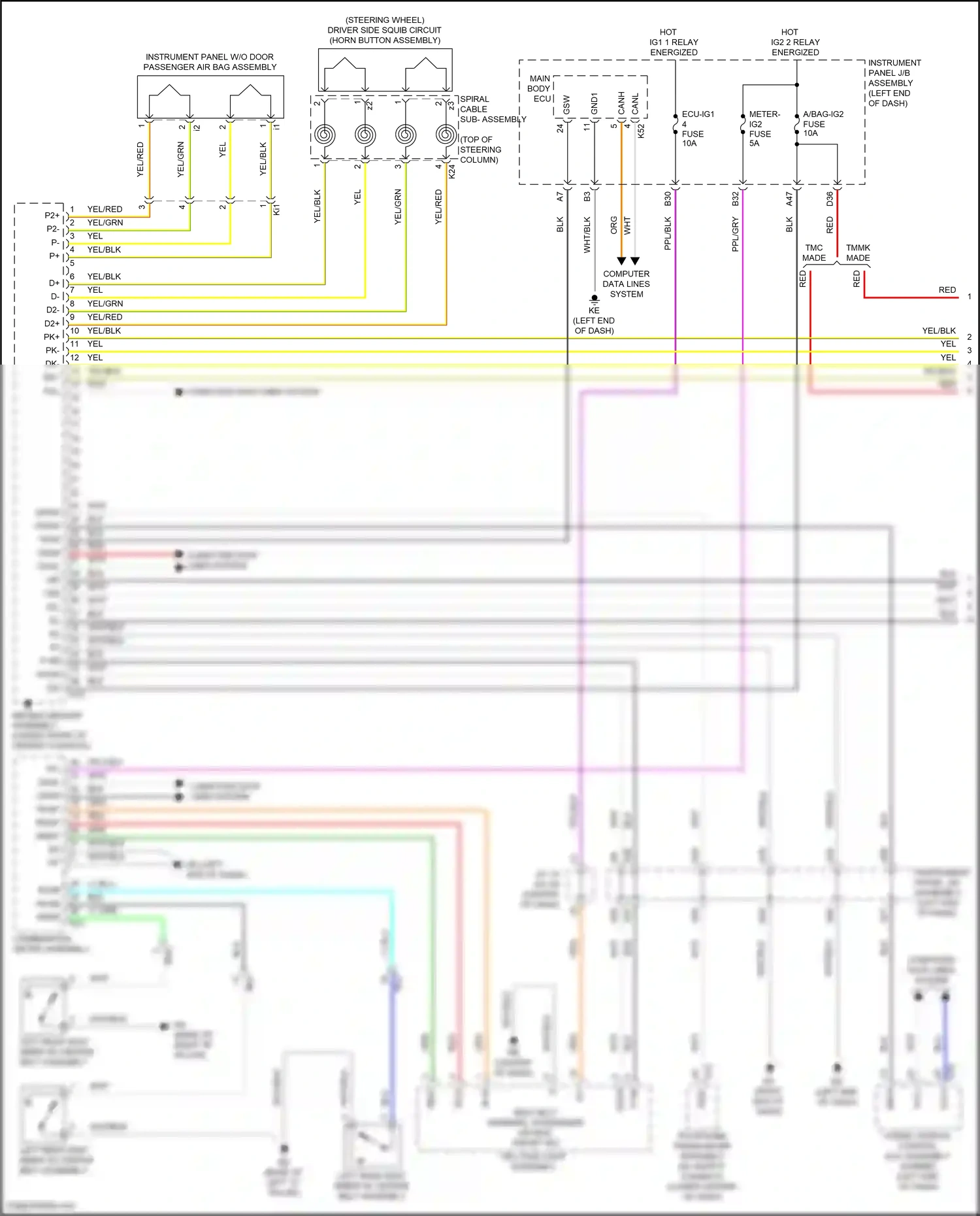 Wiring diagram computer data lines system for Toyota Camry XV70 (2017-2021) (67 of 127)