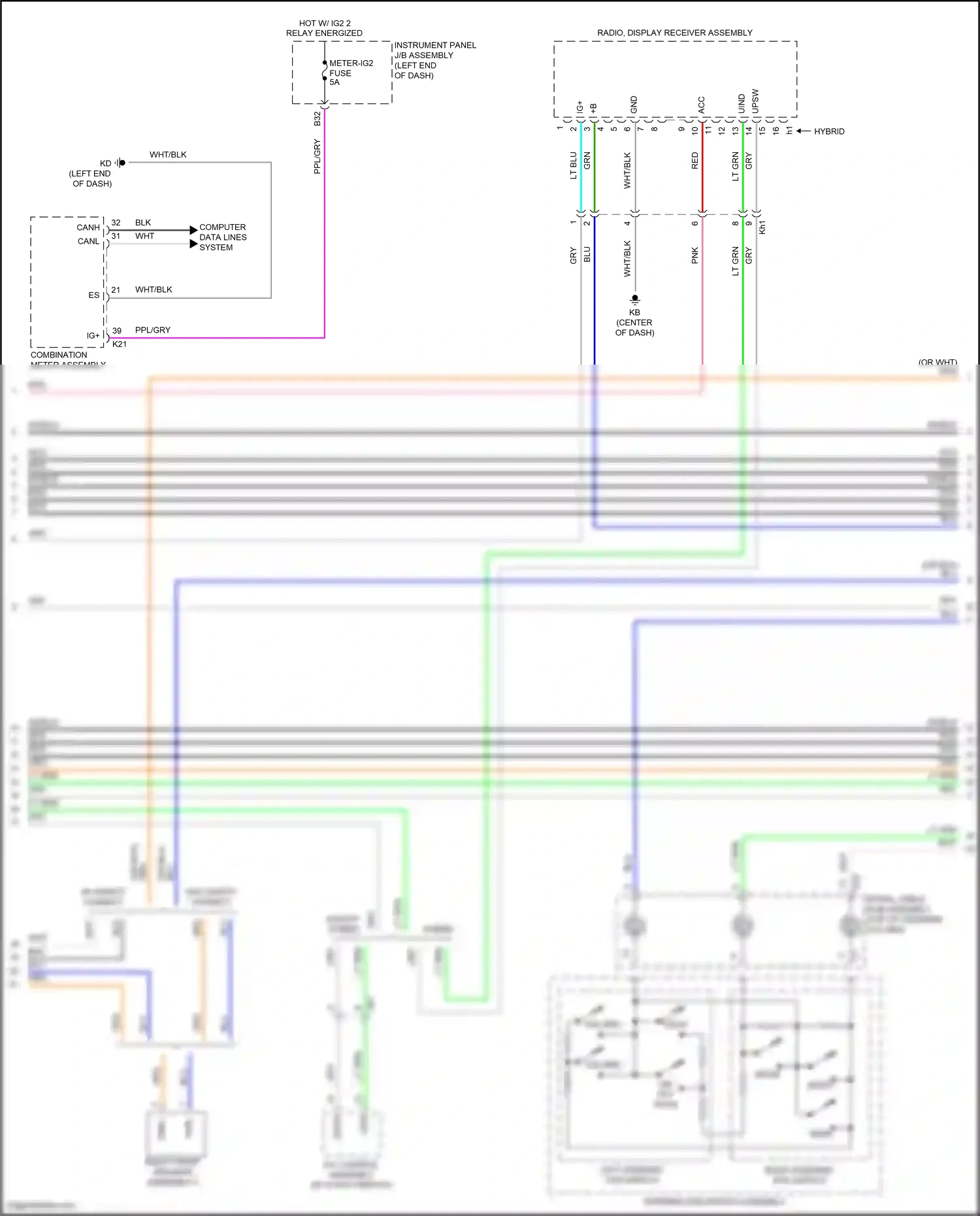 Wiring diagram computer data lines system for Toyota Camry XV70 (2017-2021) (86 of 127)