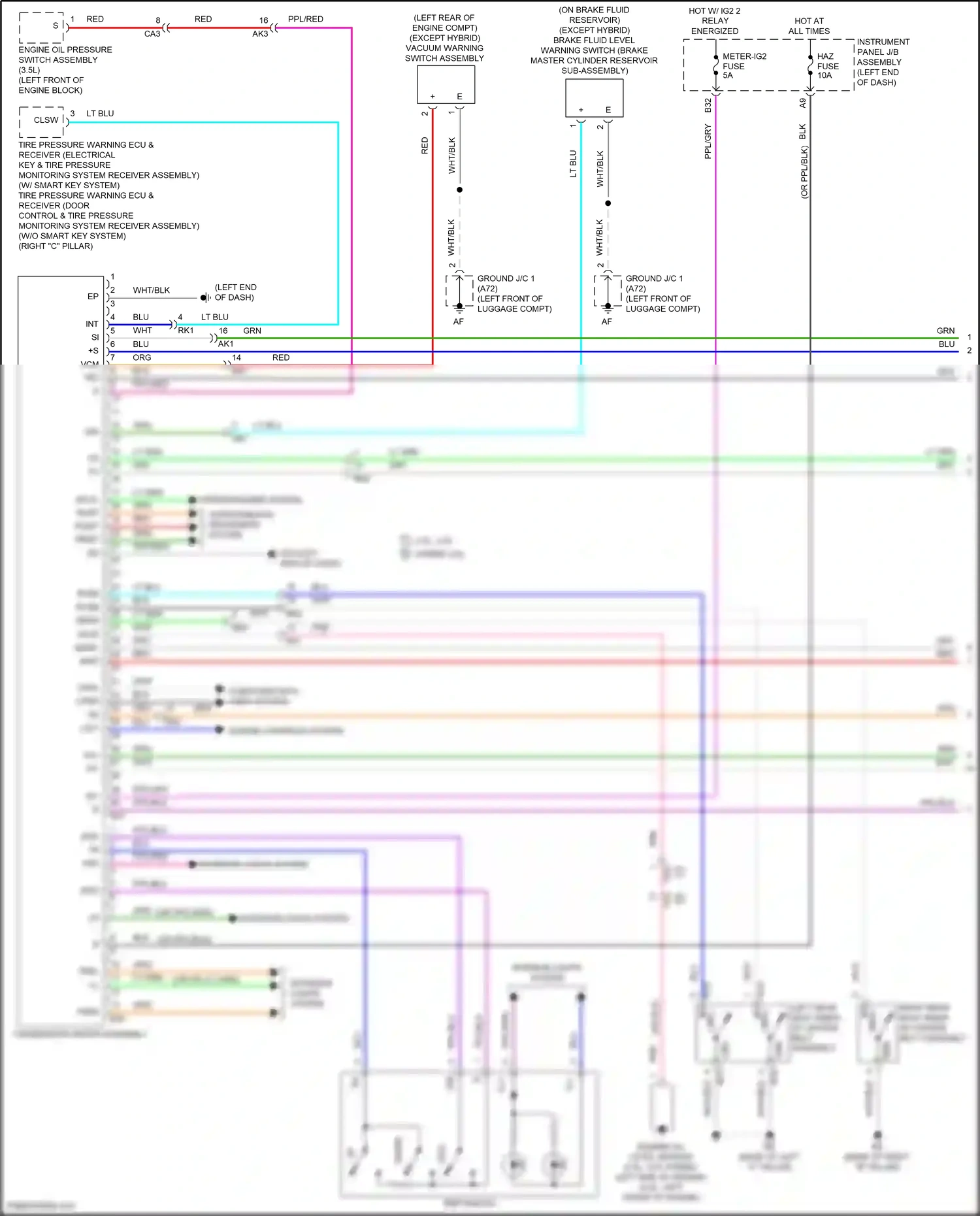 Wiring diagram computer data lines system for Toyota Camry XV70 (2017-2021) (7 of 127)