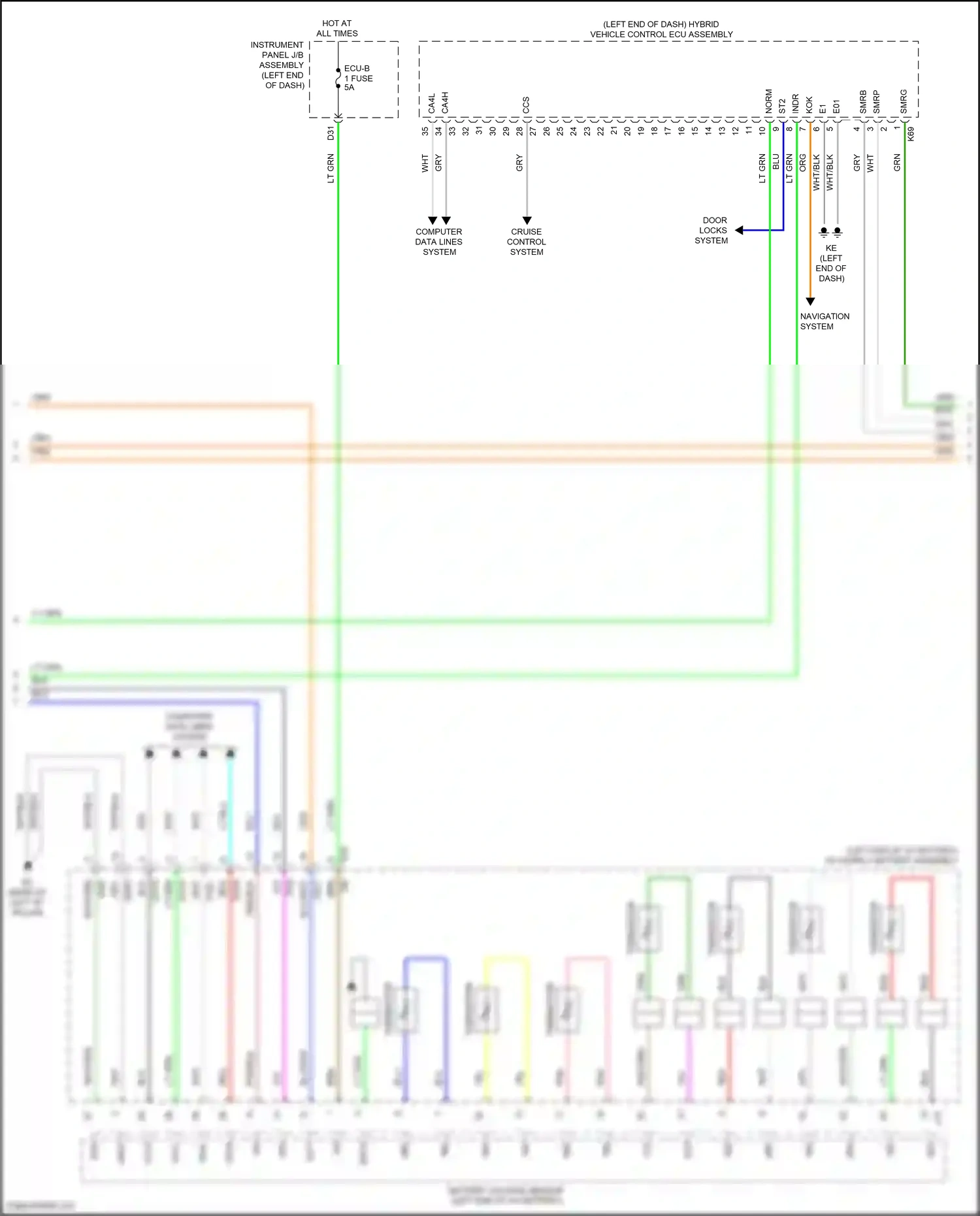Wiring diagram computer data lines system for Toyota Camry XV70 (2017-2021) (117 of 127)