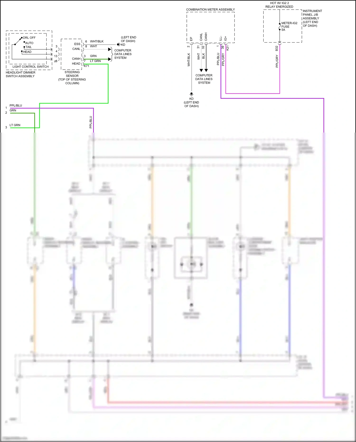 Wiring diagram computer data lines system for Toyota Camry XV70 (2017-2021) (106 of 127)