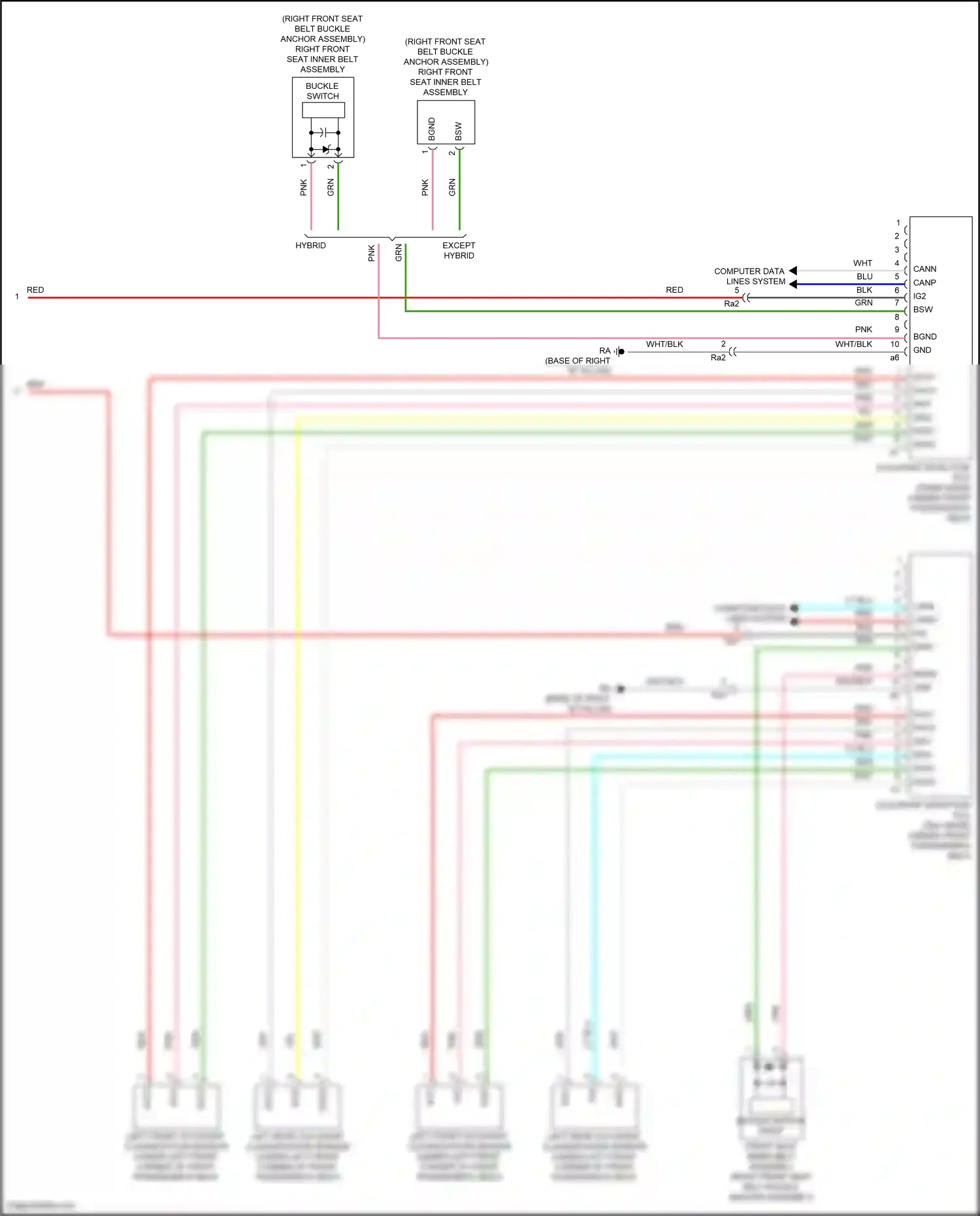 Wiring diagram computer data lines system for Toyota Camry XV70 (2017-2021) (68 of 127)