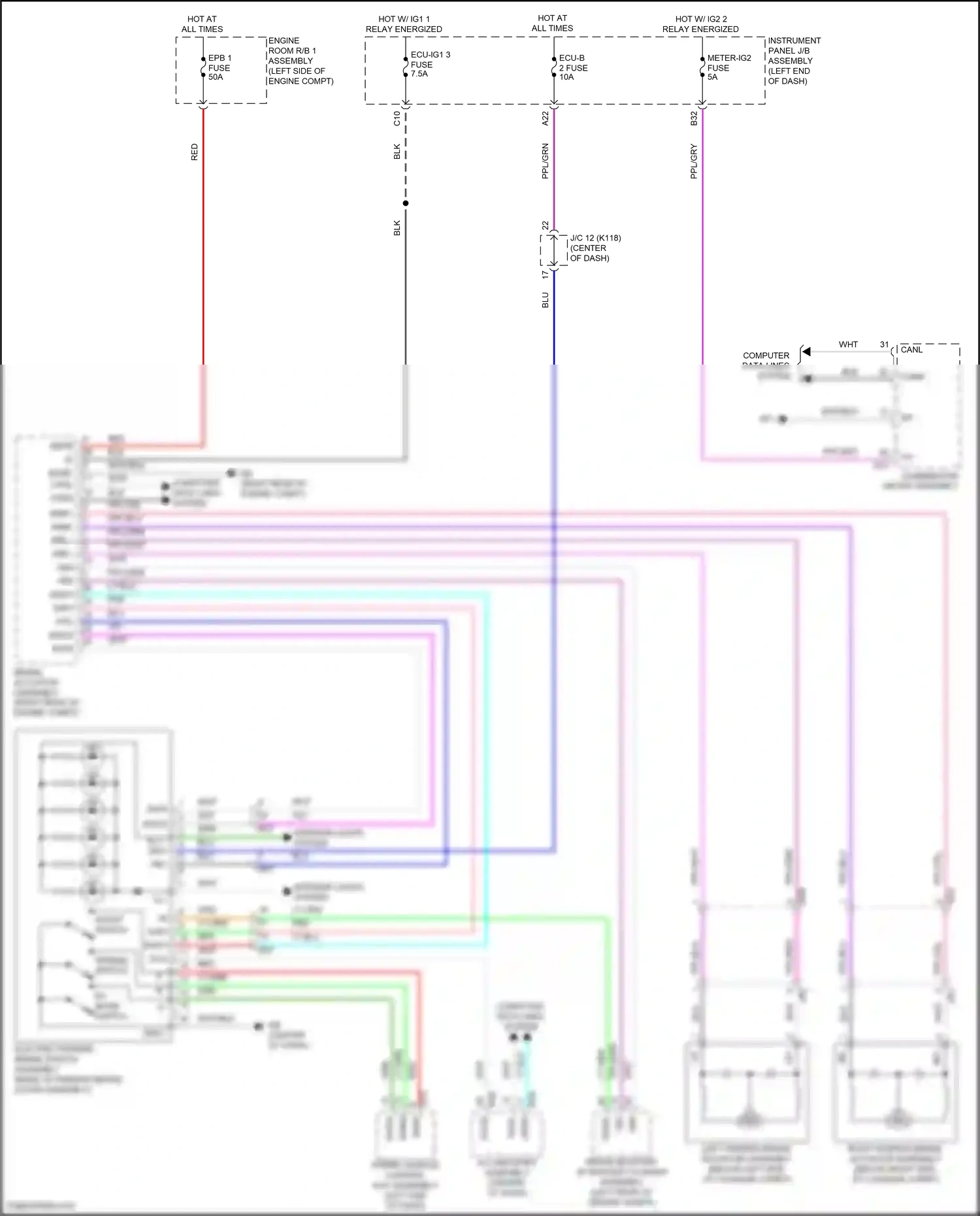 Wiring diagram computer data lines system for Toyota Camry XV70 (2017-2021) (82 of 127)