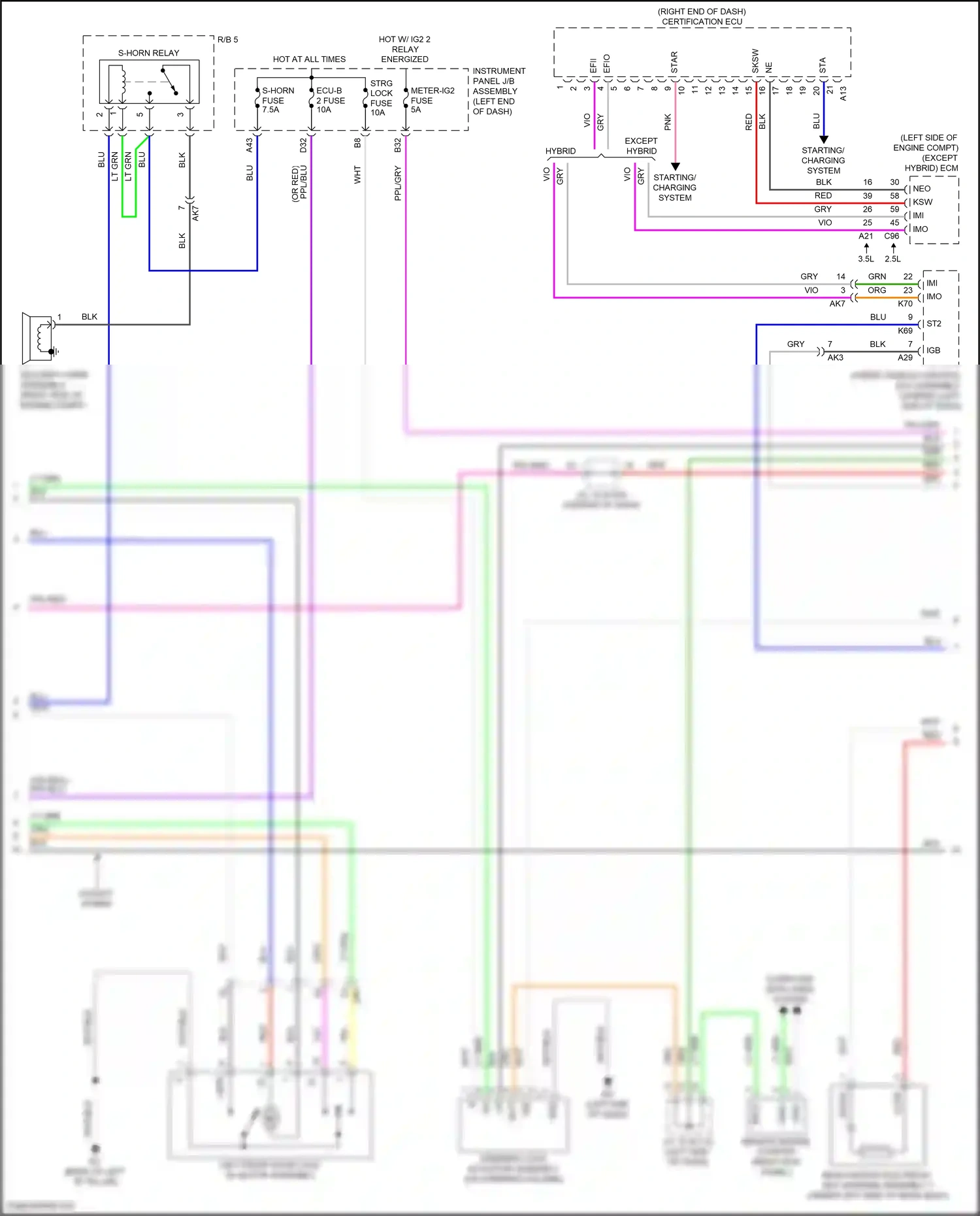 Wiring diagram computer data lines system for Toyota Camry XV70 (2017-2021) (74 of 127)